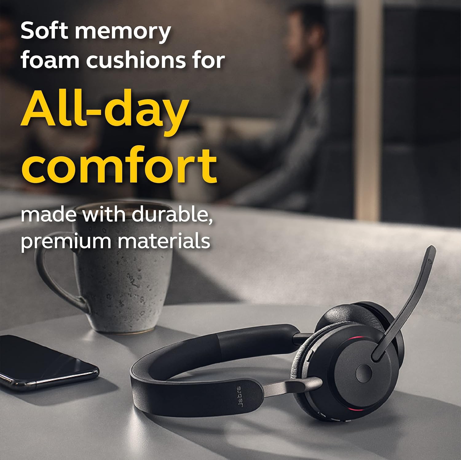 Jabra Evolve2 65 Stereo Headset with Mic - Black - (26599 Jabra Evolve2 65 Stereo Headset with Mic - Black - (26599