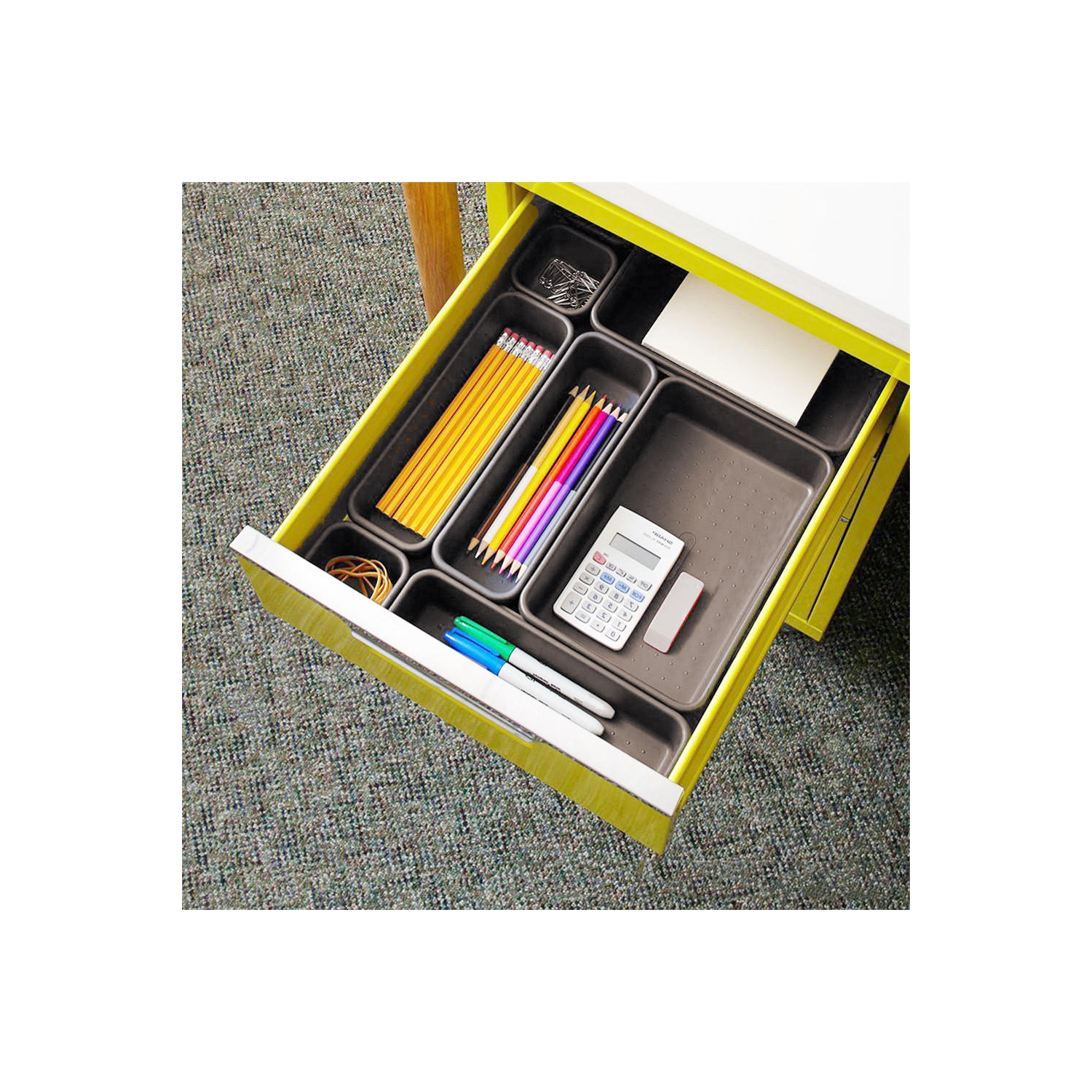 Interlocking Drawer Storage Organizer, Cube Divider Box, 8 in 1