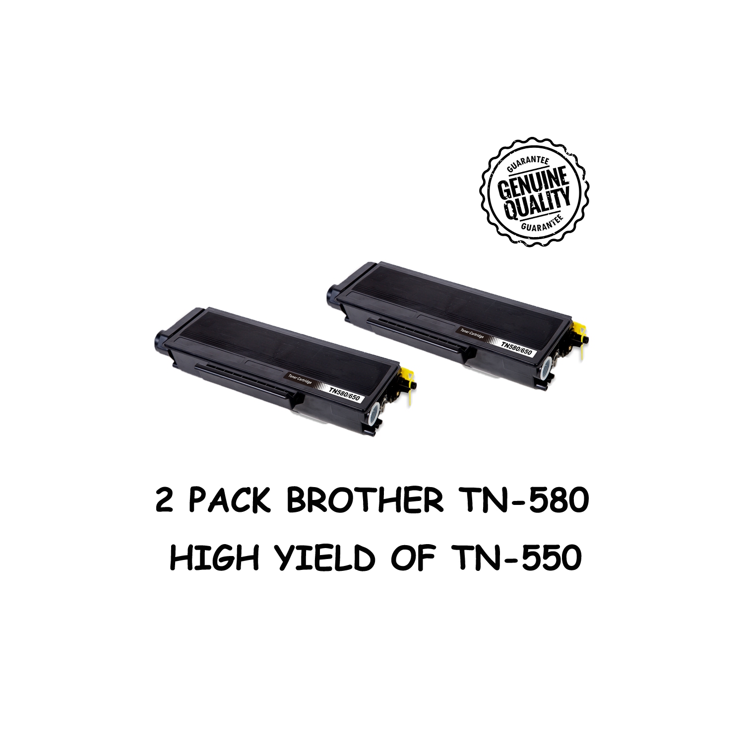 Bestoner™ 2 PK Brother TN580/TN-580/tn580/tn 580/tn550 Compatible Black Toner Cartridge Brother DCP-8060 8065 HL-5200 5240 5250 5270 5280 MFC-8460