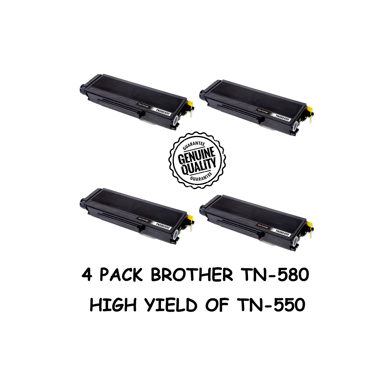 Bestoner™ 4 PK Brother TN580/TN-580/tn580/tn 580/tn550 Compatible Black Toner Cartridge Brother DCP-8060 8065 HL-5200 5240 5250 5270 5280 MFC-8460