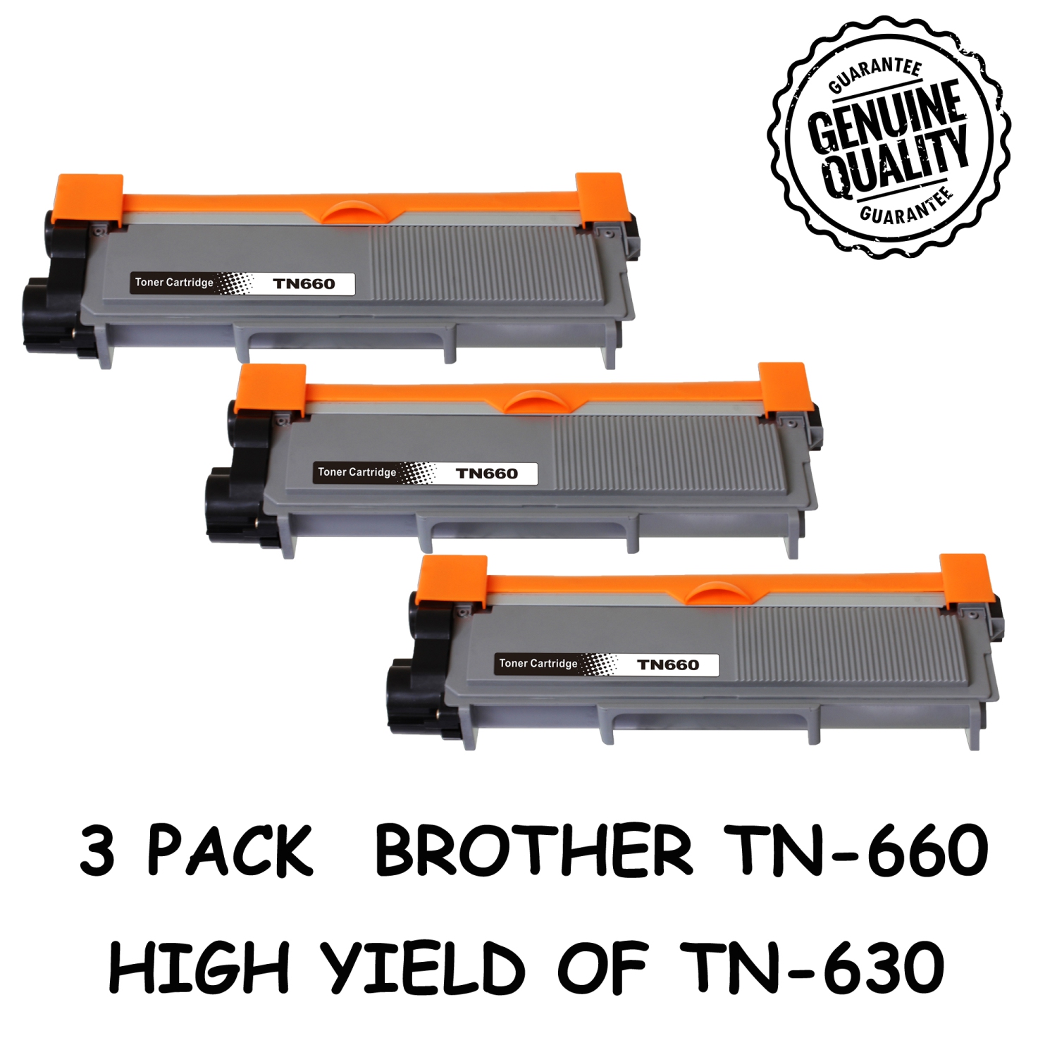 Bestoner™ 3 PK Brother TN660/TN-660/tn660/tn 660/tn630 Compatible Black Toner Cartridge Brother DCP-L2520DW DCP-L2540DW HL-L2300D HL-L2305W HL-L2320D