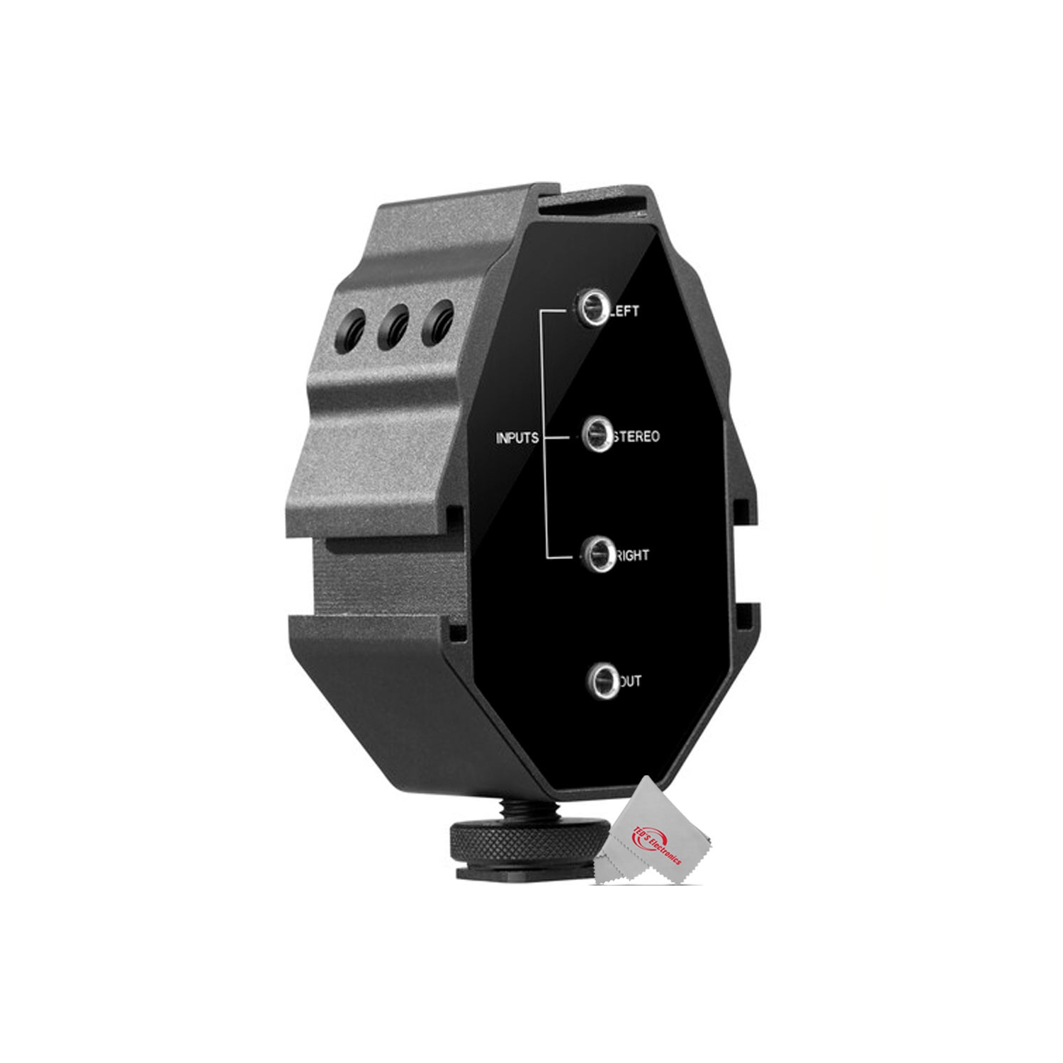 Adaptateur audio à deux canaux XM-AD3 de Vidpro pour appareils photo, caméscopes et téléphones intelligents