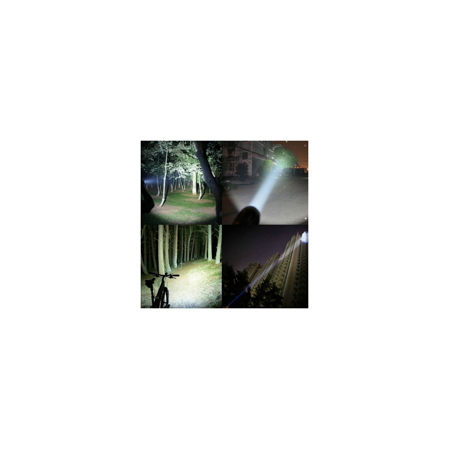 XML T6 Tactical Ultra Bright LED Flashlight with Adjustable Focus and 5 Light Modes for Camping Hiking