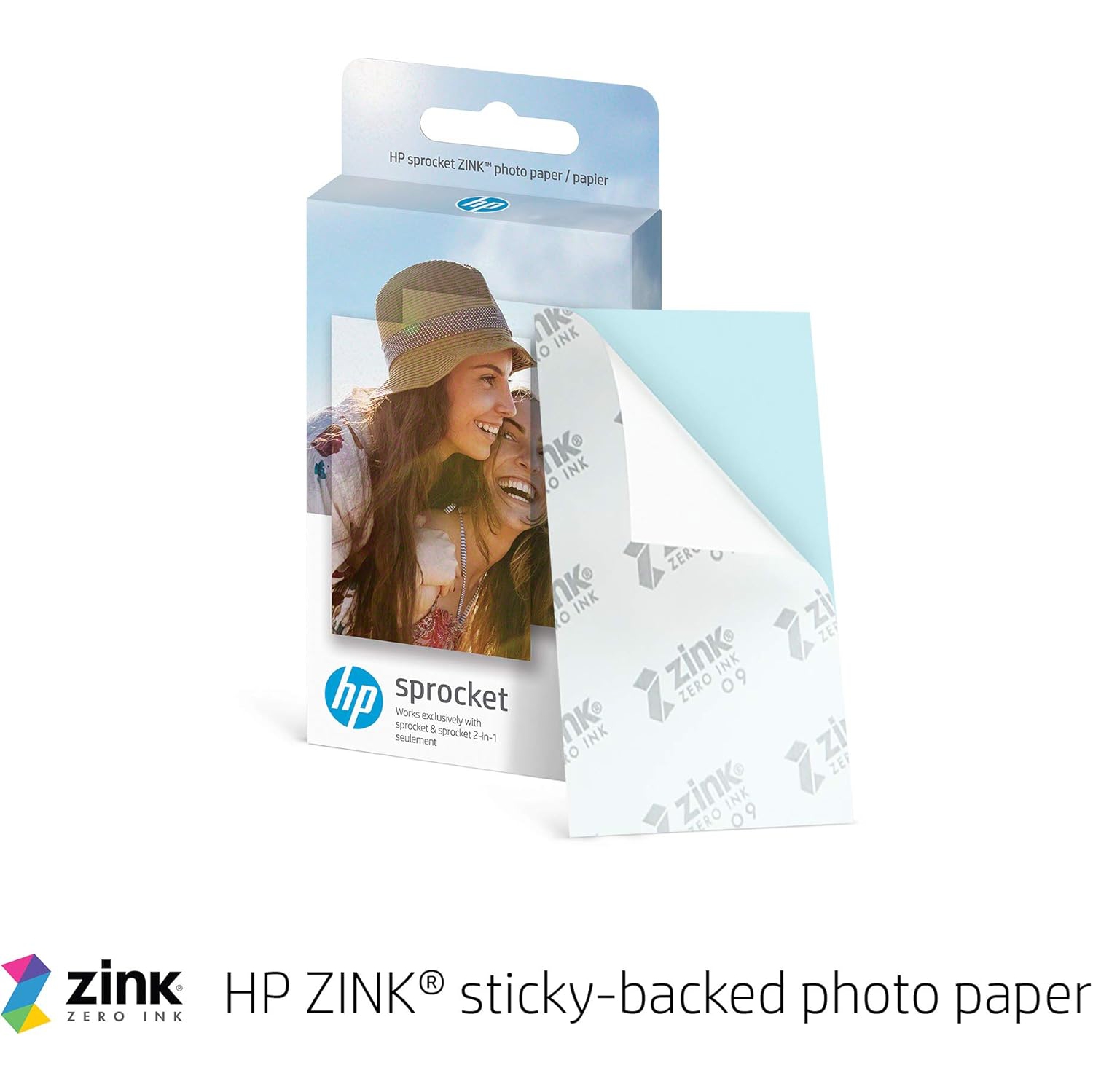 HP Sprocket Portable 2x3" Instant Photo Printer Zink Paper Bundle, Luna Pearl