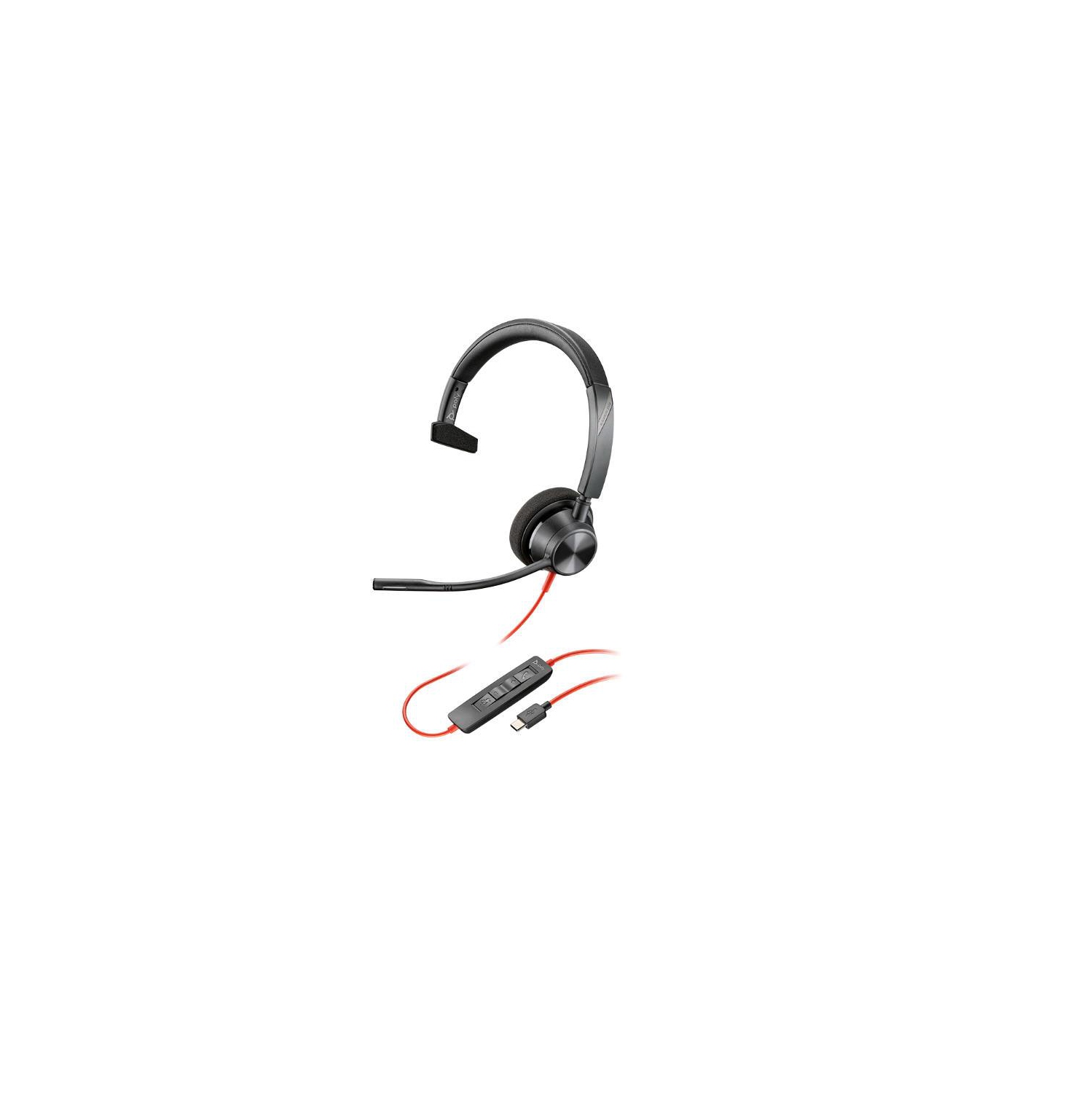 Plantronics Blackwire 3310 Headset with Mic - Black -