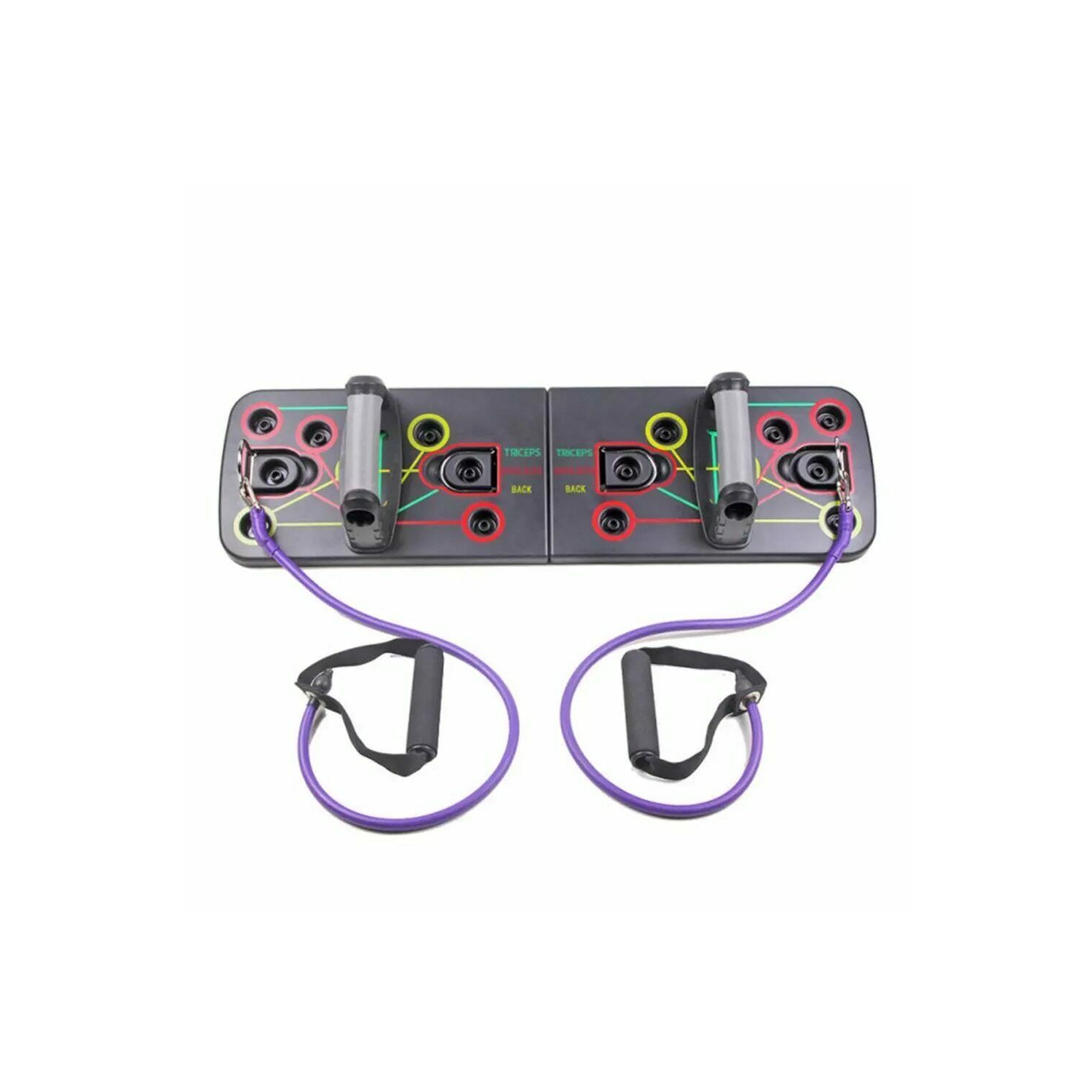 Système multifonction 10-en-1 avec planche à pousser ISTAR, barre d’entraînement pliable pour l’entraînement musculaire, appareil de mise en forme à