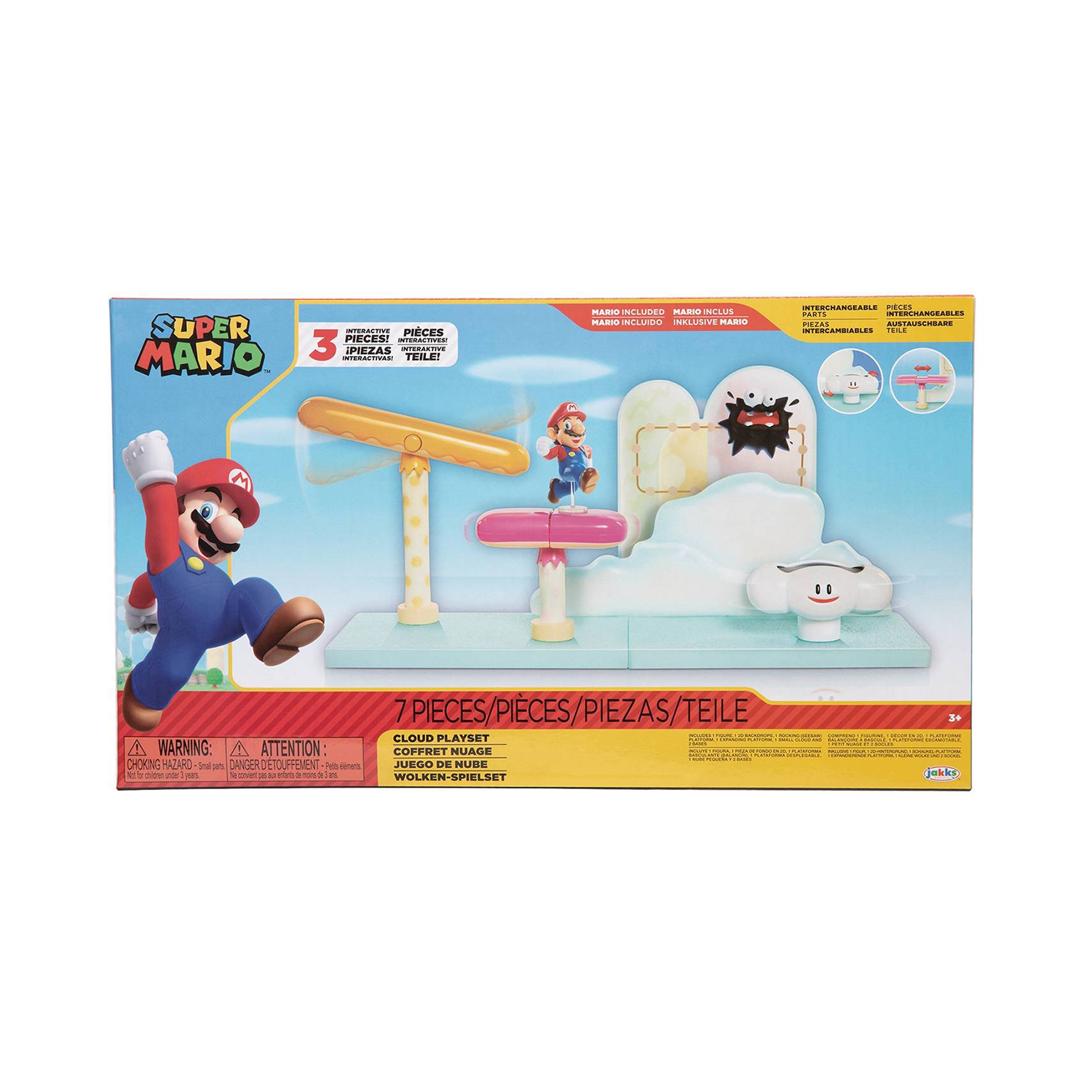 Super Mario World Of Nintendo 2 Inch Action Figure - Cloud Playset Set
