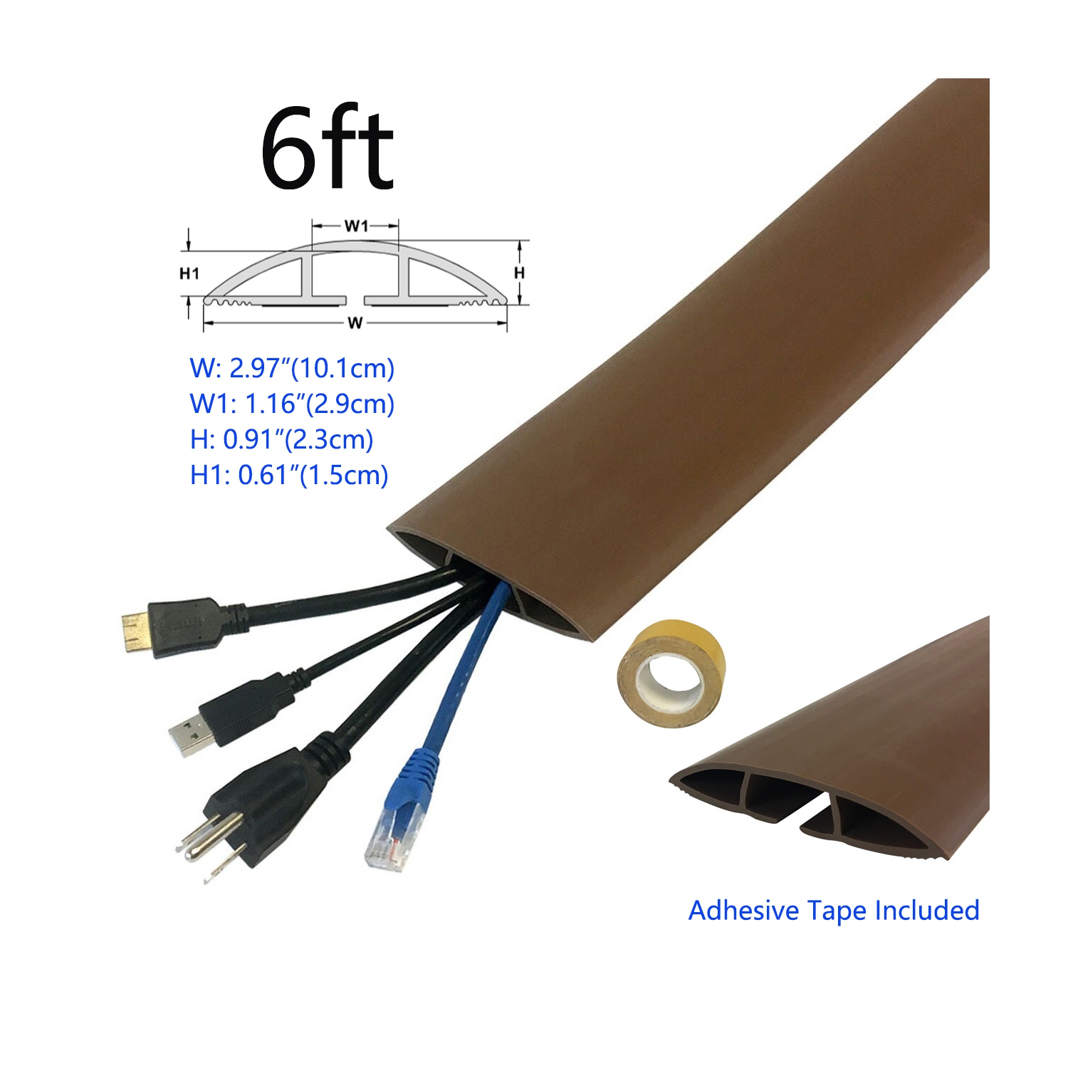 6-Pack of Cable Management Hook-and-Loop Wraps-GFW-ID-CTCABLEWRAP