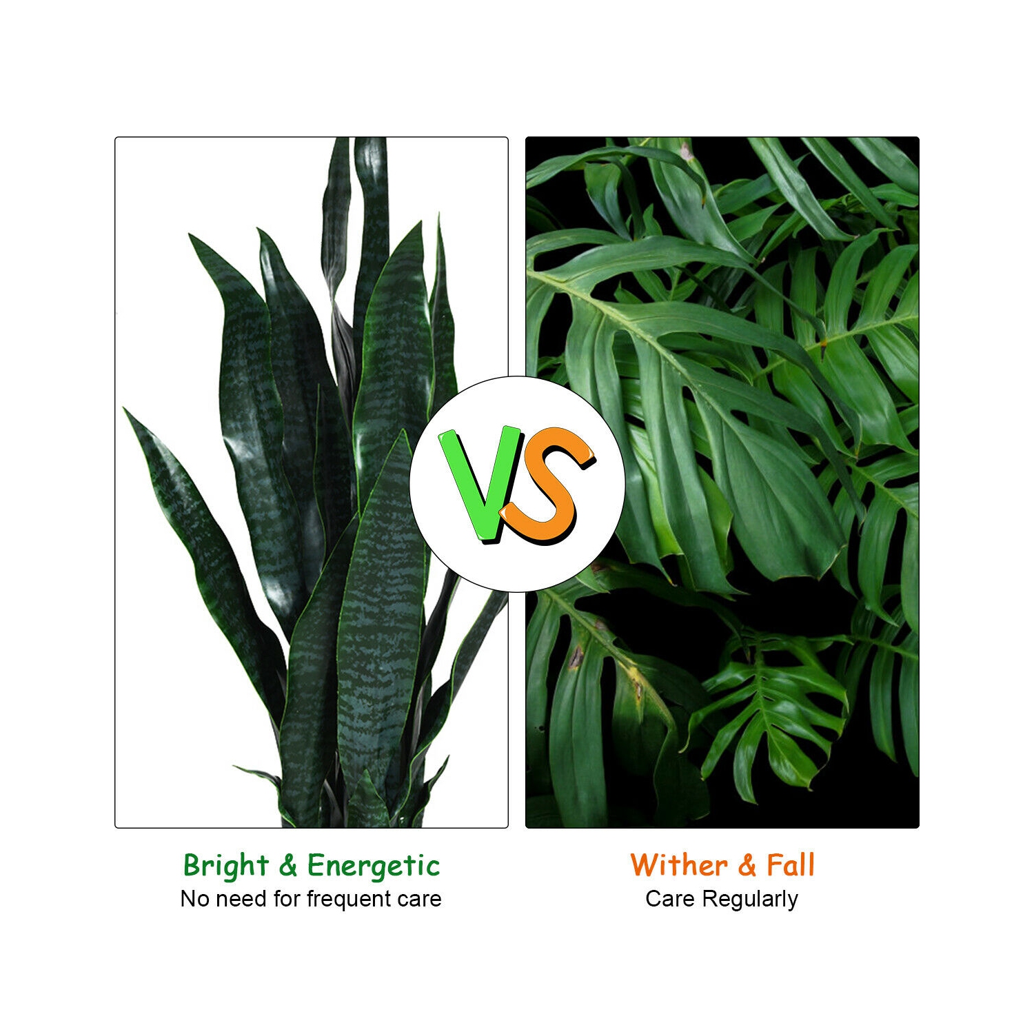 Gymax Artificial Snake Plant 35.5" Fake Sansevieria Indoor-Outdoor Decoration Green