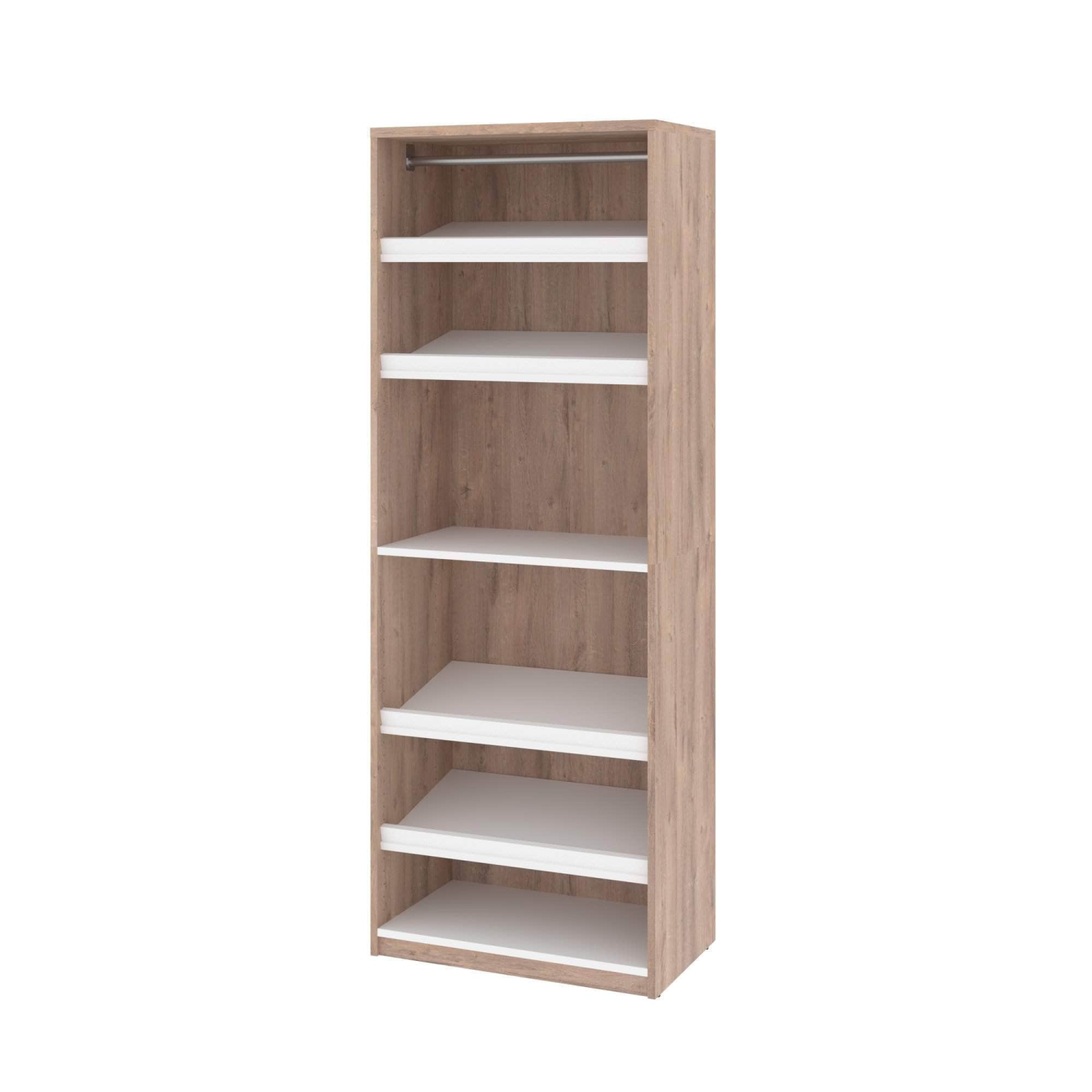 Organisateur de placard Cielo 29,5 po - brun rustique et blanc