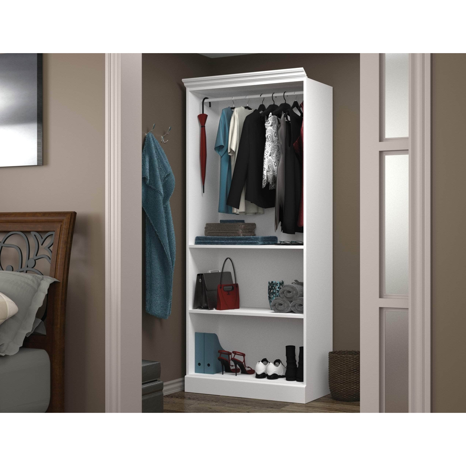 Organisateur de placard polyvalent de 36 po - Blanc