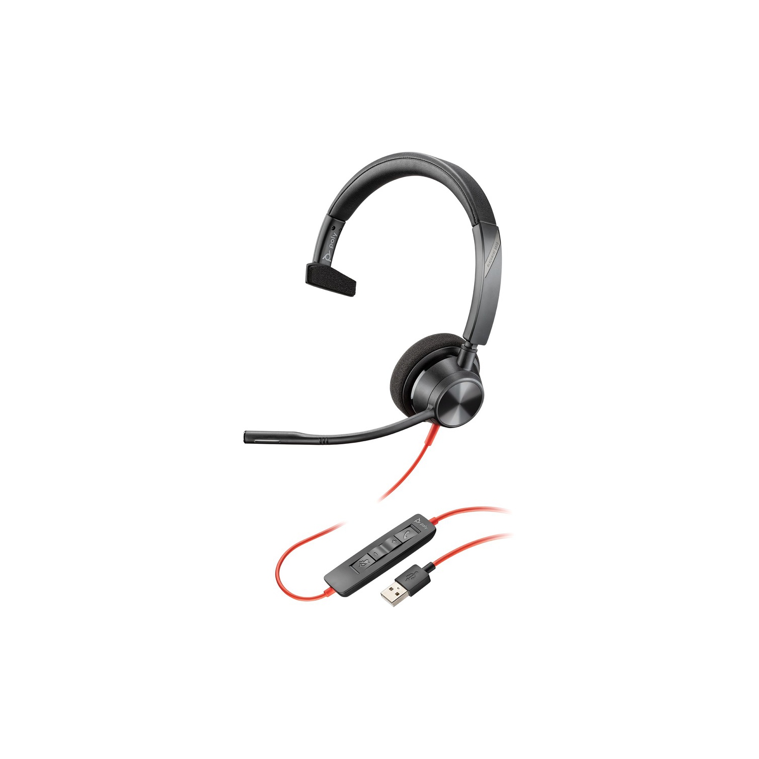 Plantronics Blackwire 3310 Headset with Mic - Black - (213928-101)