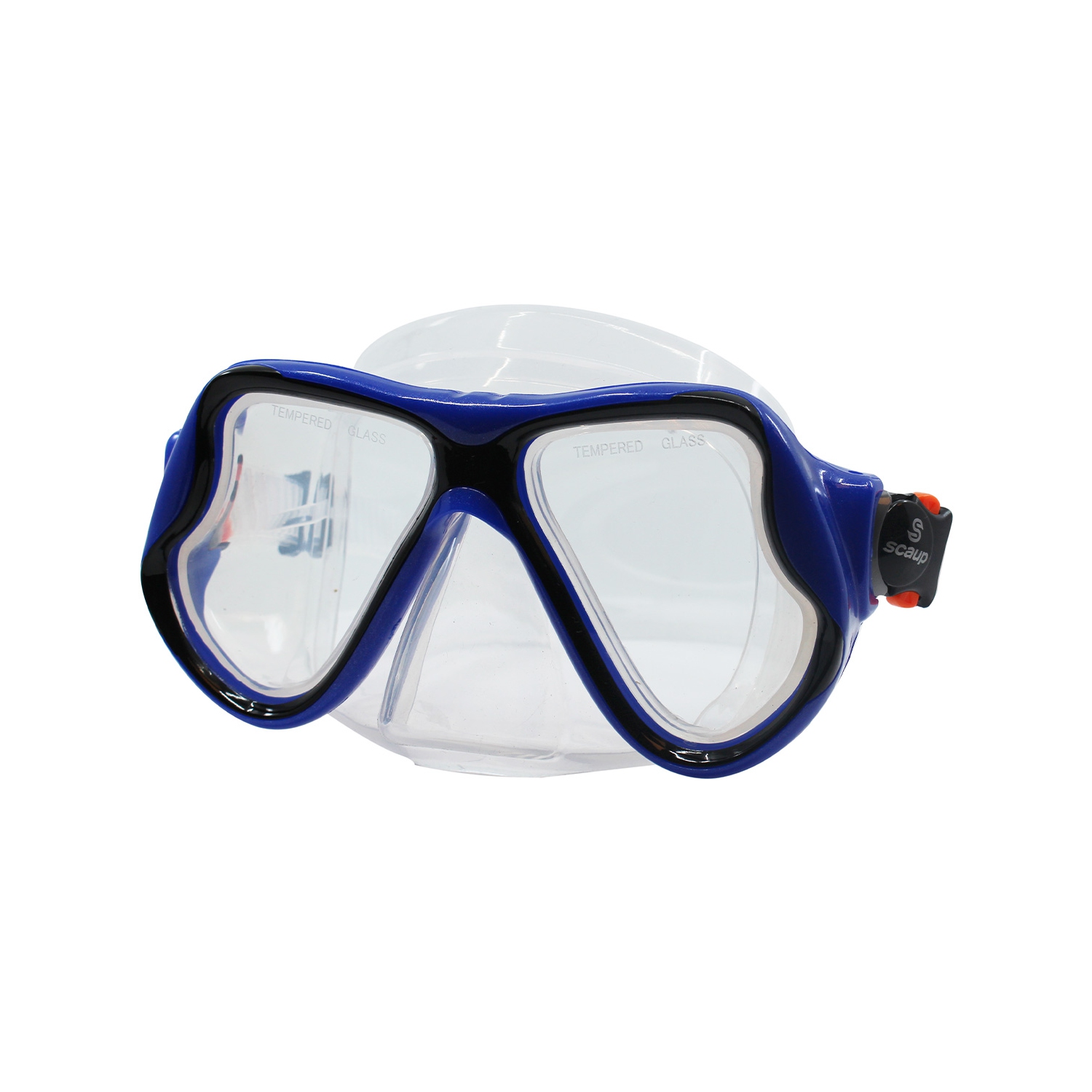 SCAUP Masque de Plongée SPECTRA Pro - Lunettes de Snorkeling avec Lentilles en Verre Trempé, pour Adultes, Bleu