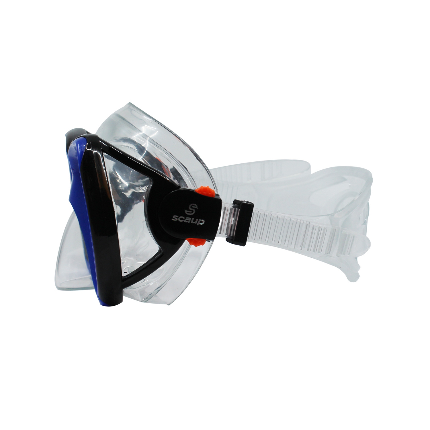 SCAUP Masque de Plongée Récréative AQUADUX - Lunettes de Snorkeling avec Lentilles en Verre Trempé, pour Adultes, Bleu