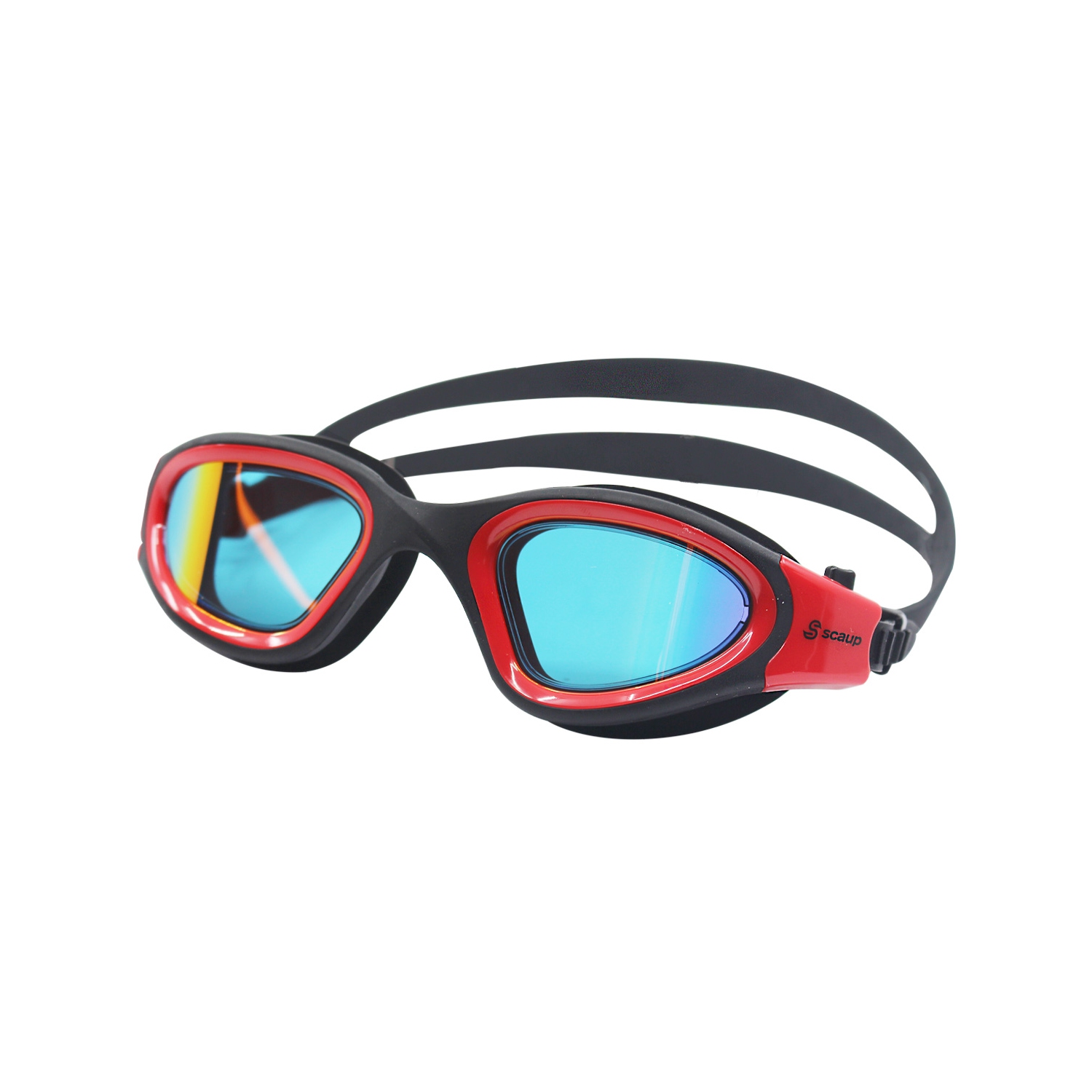 Scaup BALOS Pro Swimming Goggles - Anti-Fog Swim Goggles with UV Protection for Adults, Red