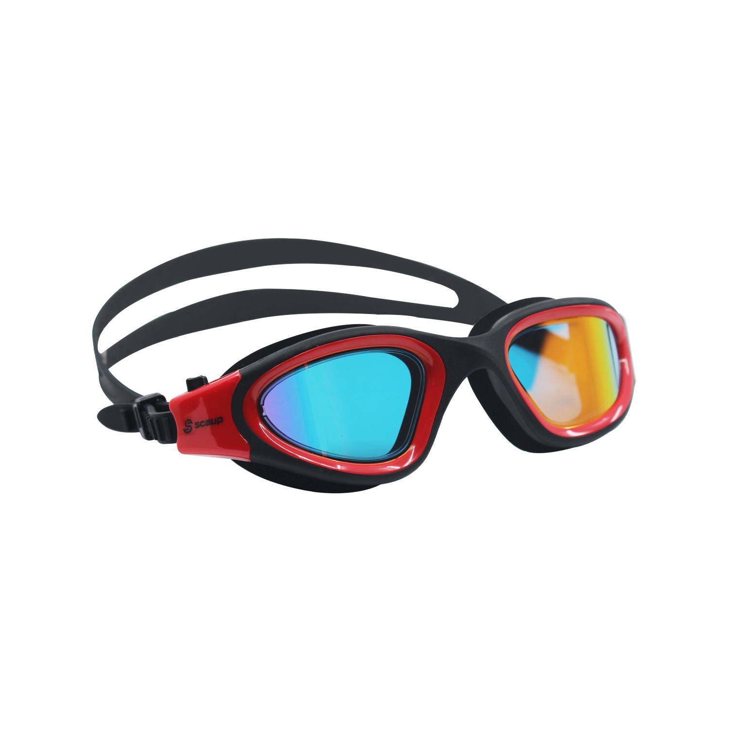 Scaup BALOS Pro Swimming Goggles - Anti-Fog Swim Goggles with UV Protection for Adults, Red