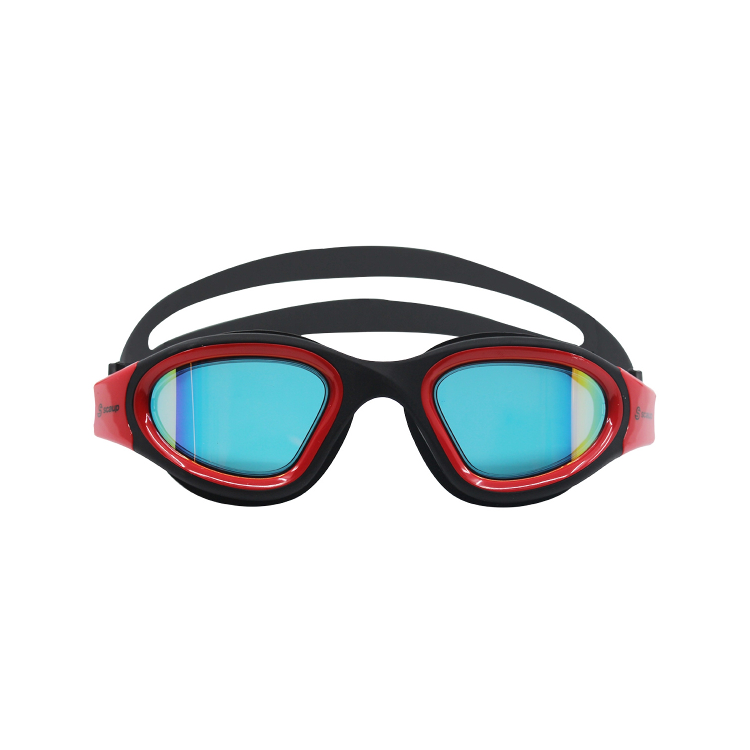 Scaup BALOS Pro Swimming Goggles - Anti-Fog Swim Goggles with UV Protection for Adults, Red