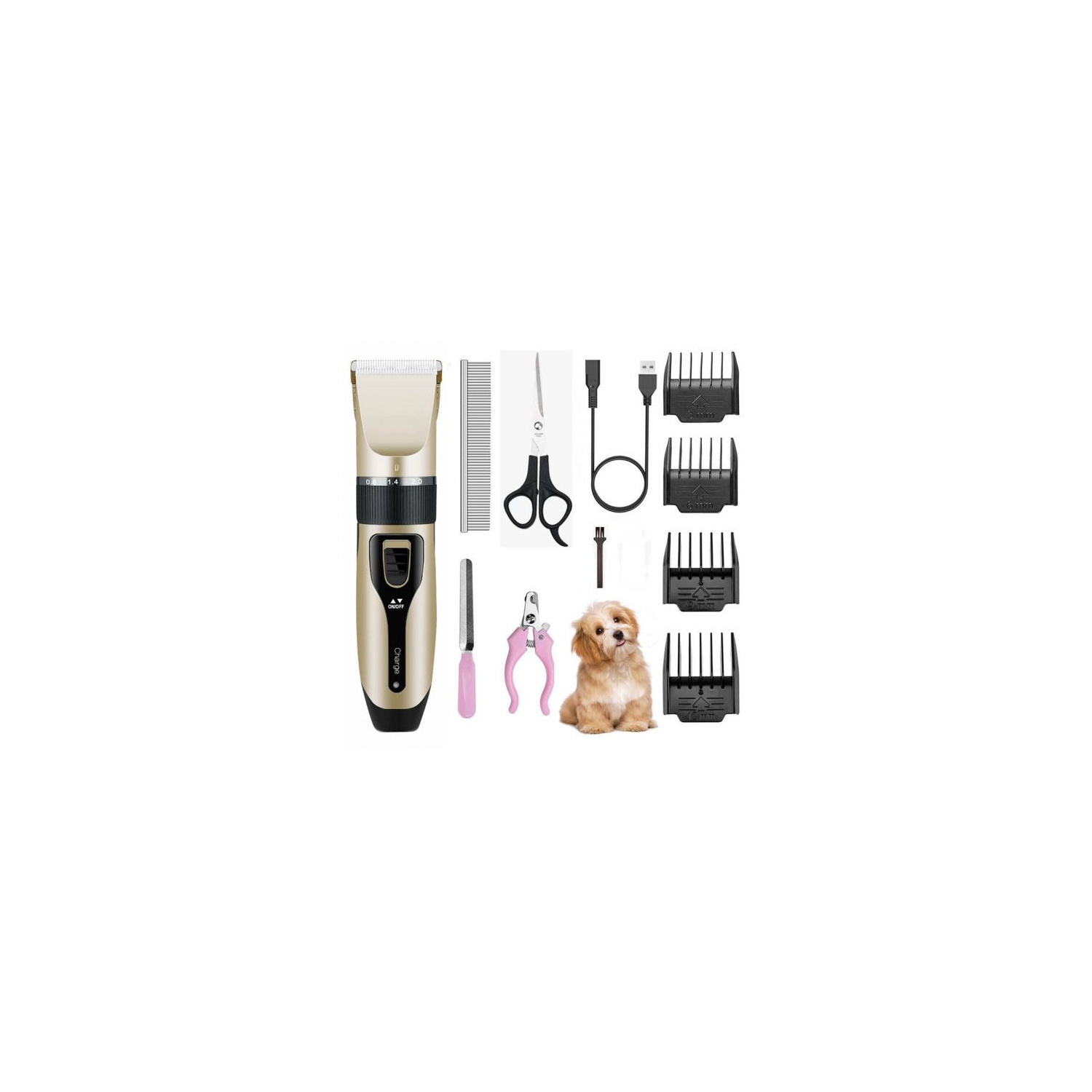 ISTAR Dog Clippers Low Noise Pet Clippers Rechargeable Dog Trimmer Cordless Pet Grooming Tool Professional Dog Hair Trimmer