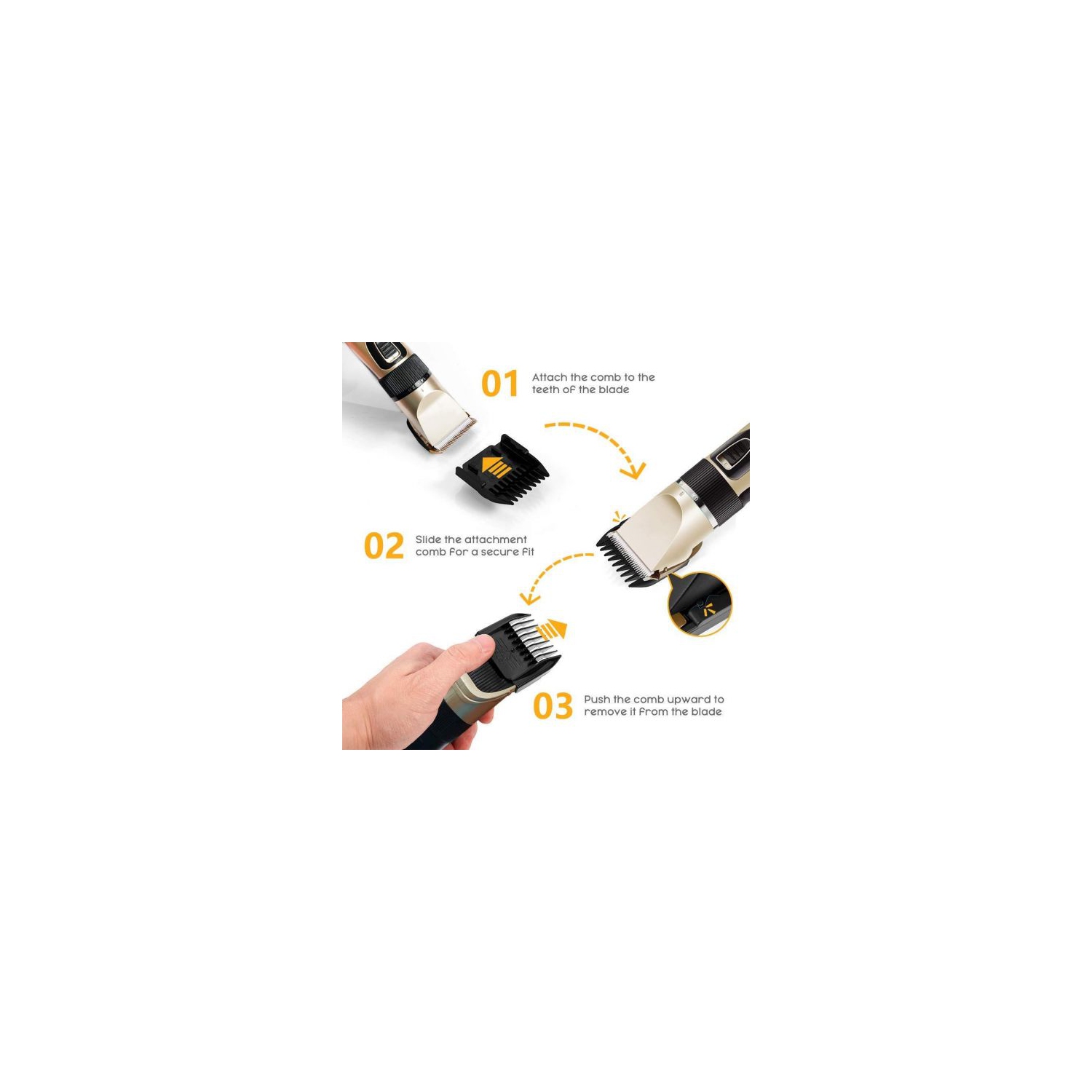 ISTAR Dog Clippers Low Noise Pet Clippers Rechargeable Dog Trimmer Cordless Pet Grooming Tool Professional Dog Hair Trimmer