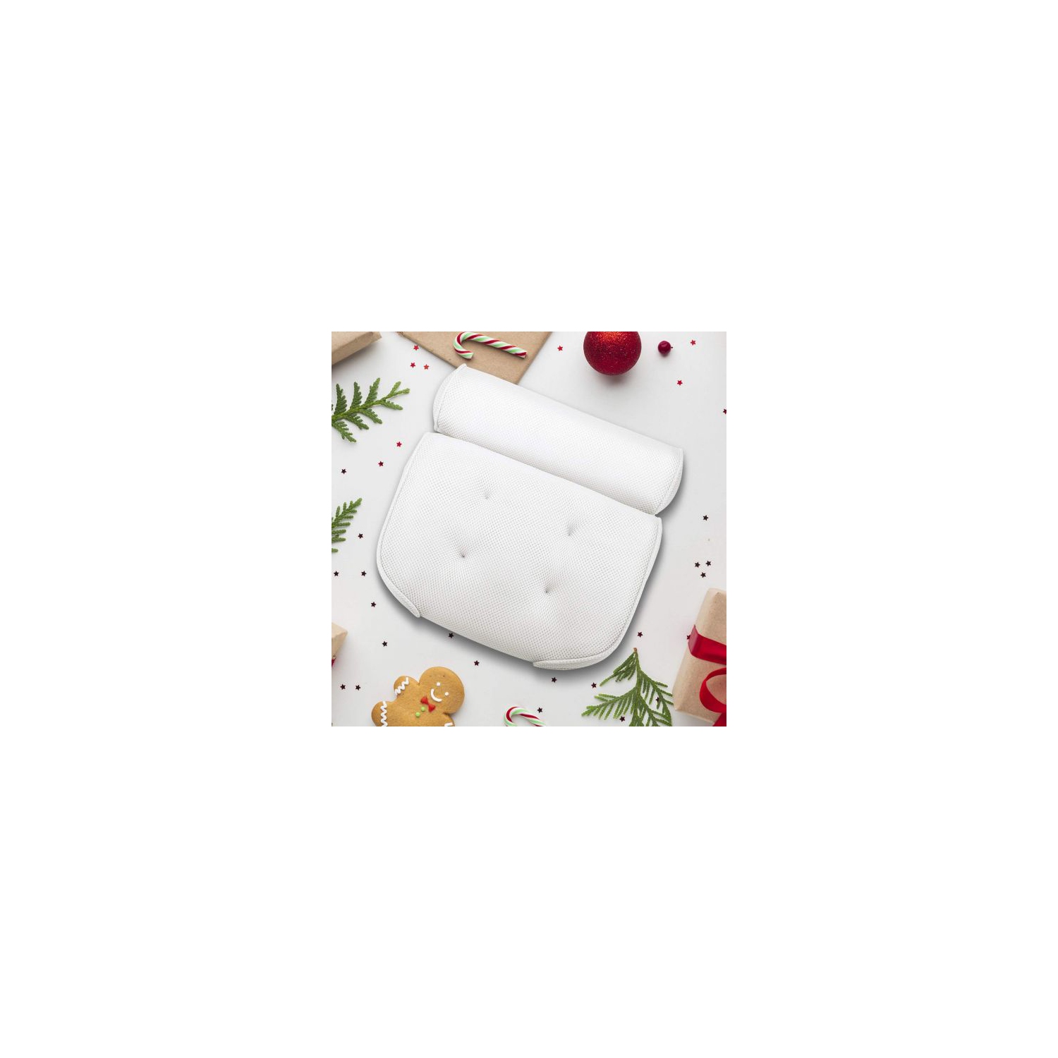 ISTAR Bath Pillow Spa Bathtub Cushion Head,Neck,Shoulder And Back Support Rest With 4 Non-Slip Strong Suction Cups