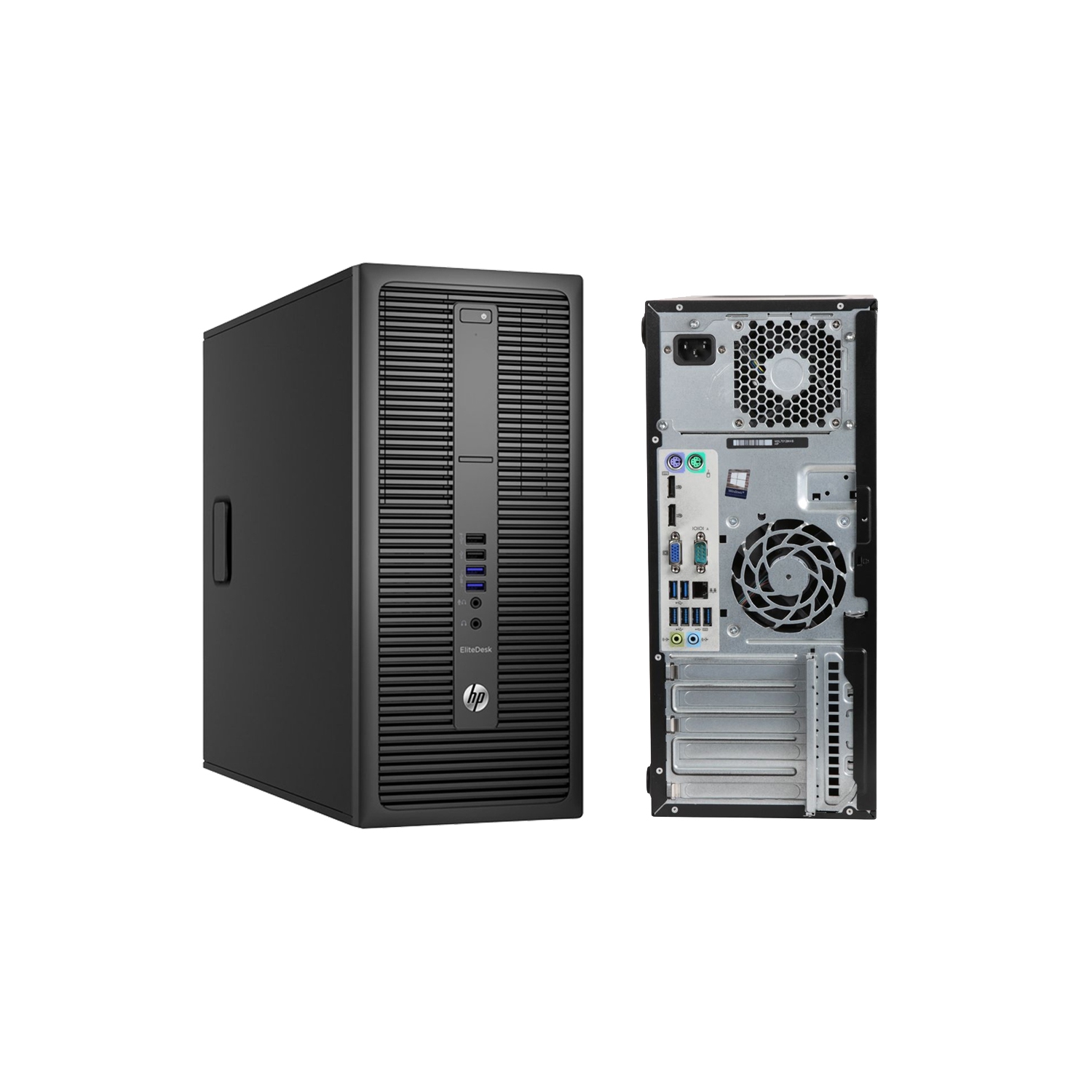 Ordinateur tour HP EliteDesk 800 G2 avec moniteur 24 "- Processeur Intel Core i7 6700 3,4 GHz 16 Go de RAM DDR4 1 To SSD NVIDIA GeForce GTX 1050 Ti