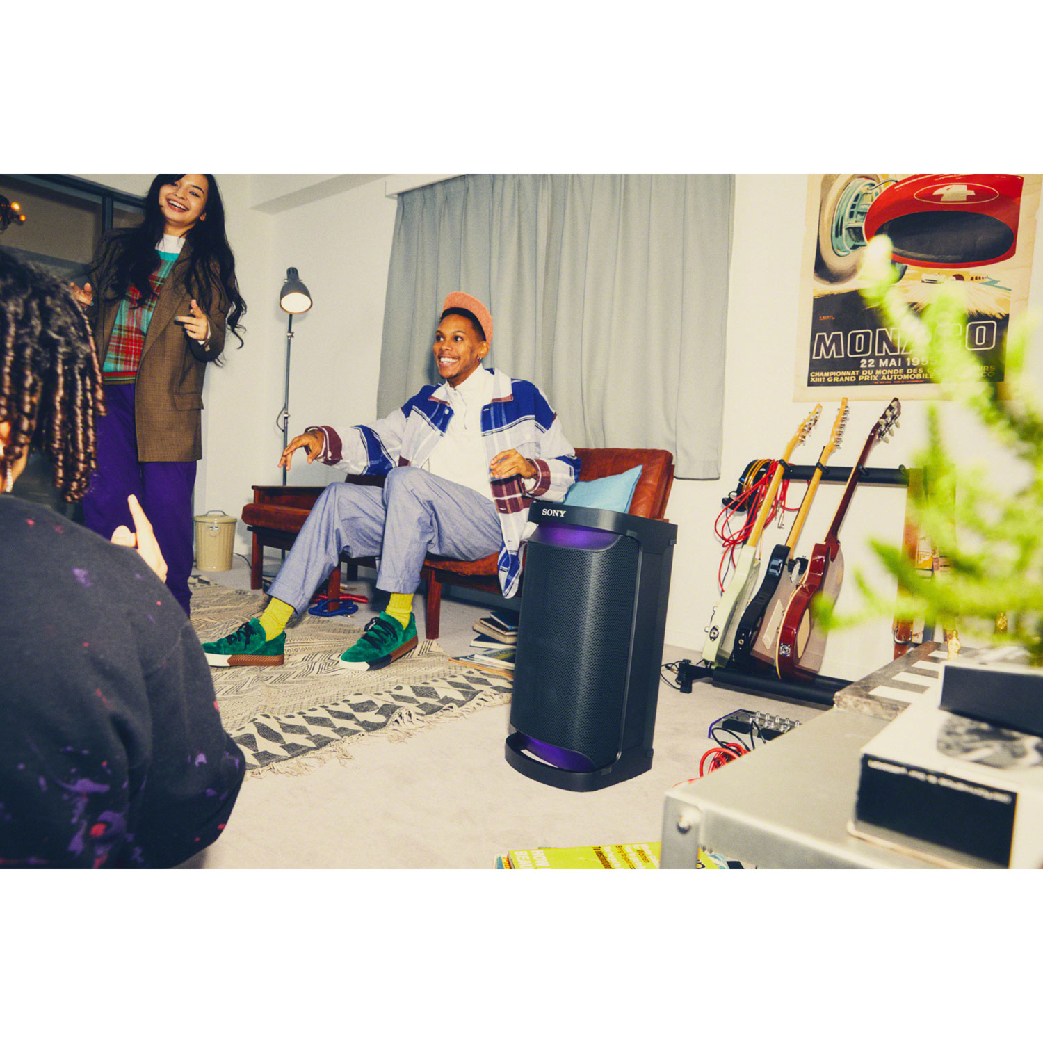 Haut-parleur de fête portatif Bluetooth résistant aux éclaboussures XP500 de Sony - Noir