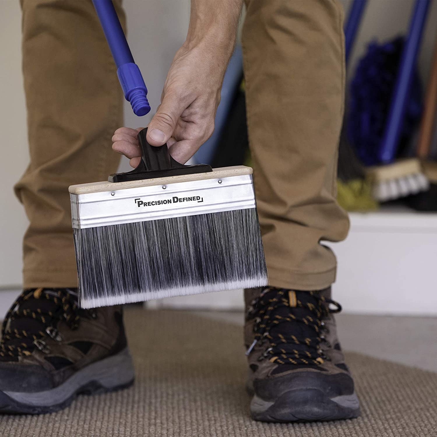 Precision Defined Deck Stain Brush | Large 7-Inch Deck Brush for Paints, Stains and Sealers