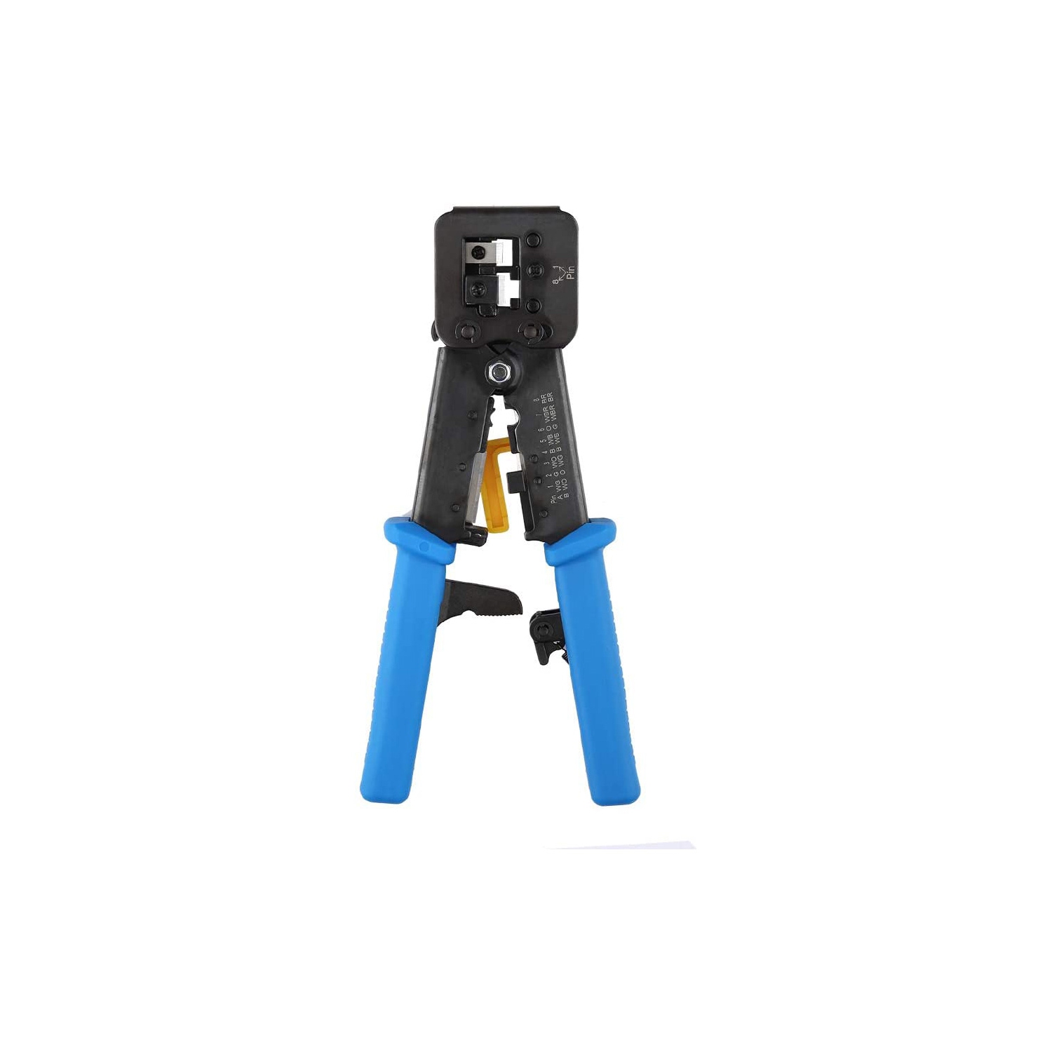 Rj45 feed deals through crimp tool