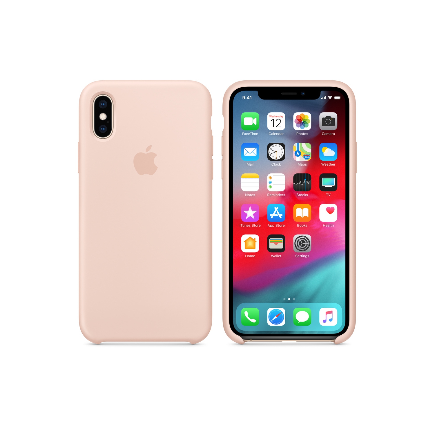 Apple Silicone Case (for iPhone X and XS) - Pink Sand - Open Box (10/10 condition)