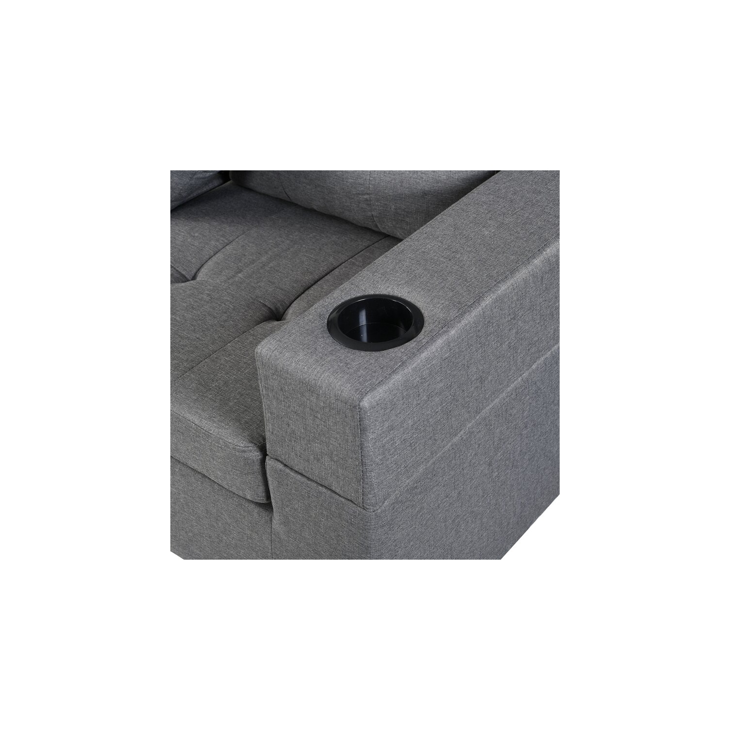 Aerys Reversible Upholstered L-Shaped Sofa Couch for Living Room, Sectional Couch