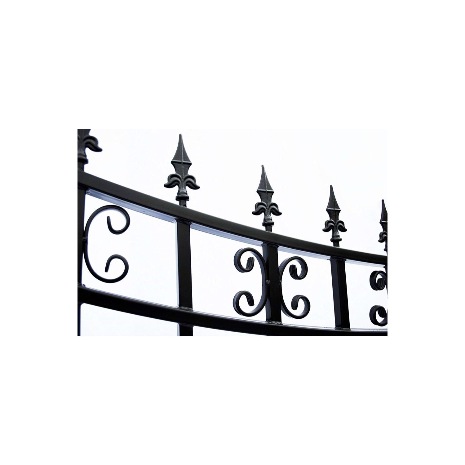 ALEKO DG14STPSSLPED St.Petersburg Style Slide Single Steel Driveway Gate 14' with Pedestrian Gate