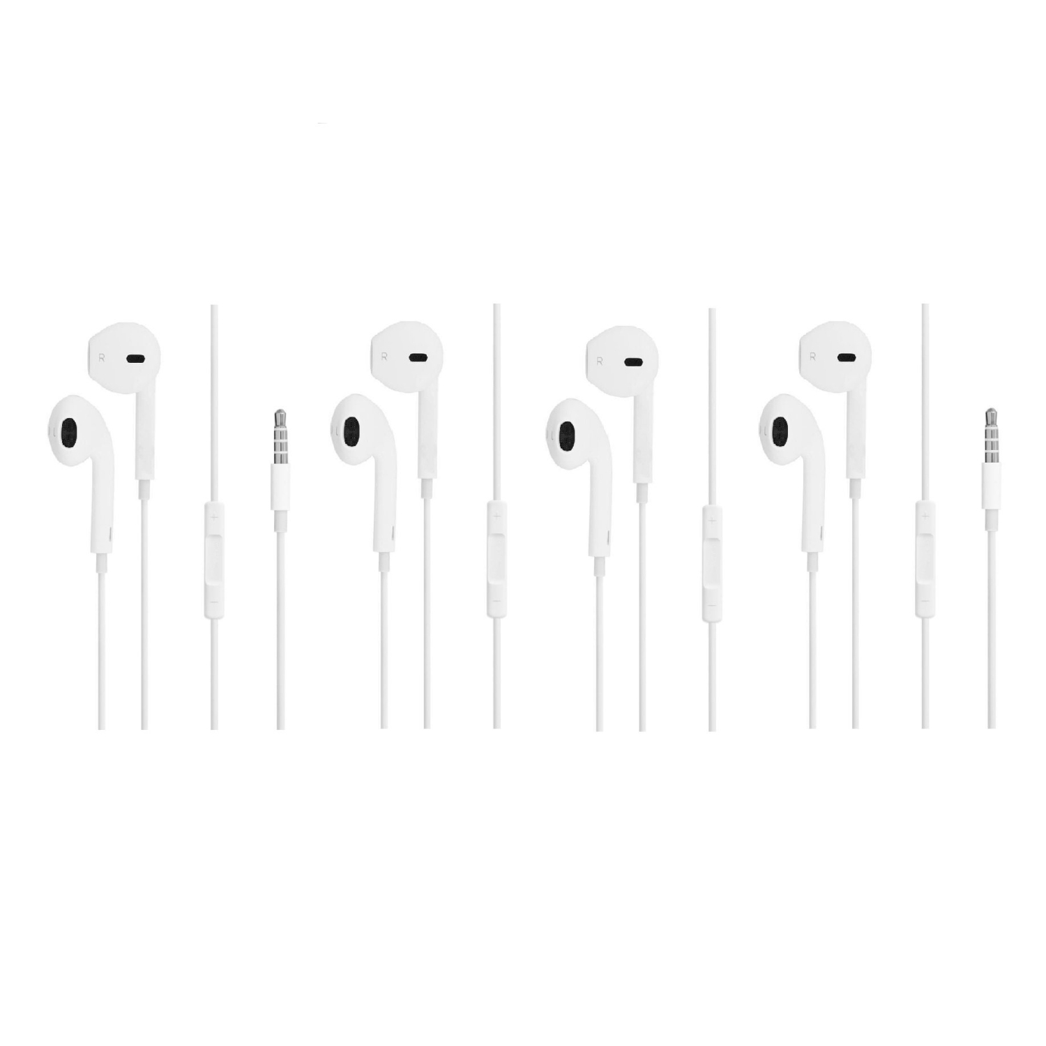 [4 Pack] iPhone Earbuds Headphones Earphones with 3.5mm Wired in Ear Headphone Plug, Built-in Microphone & Volume Cont