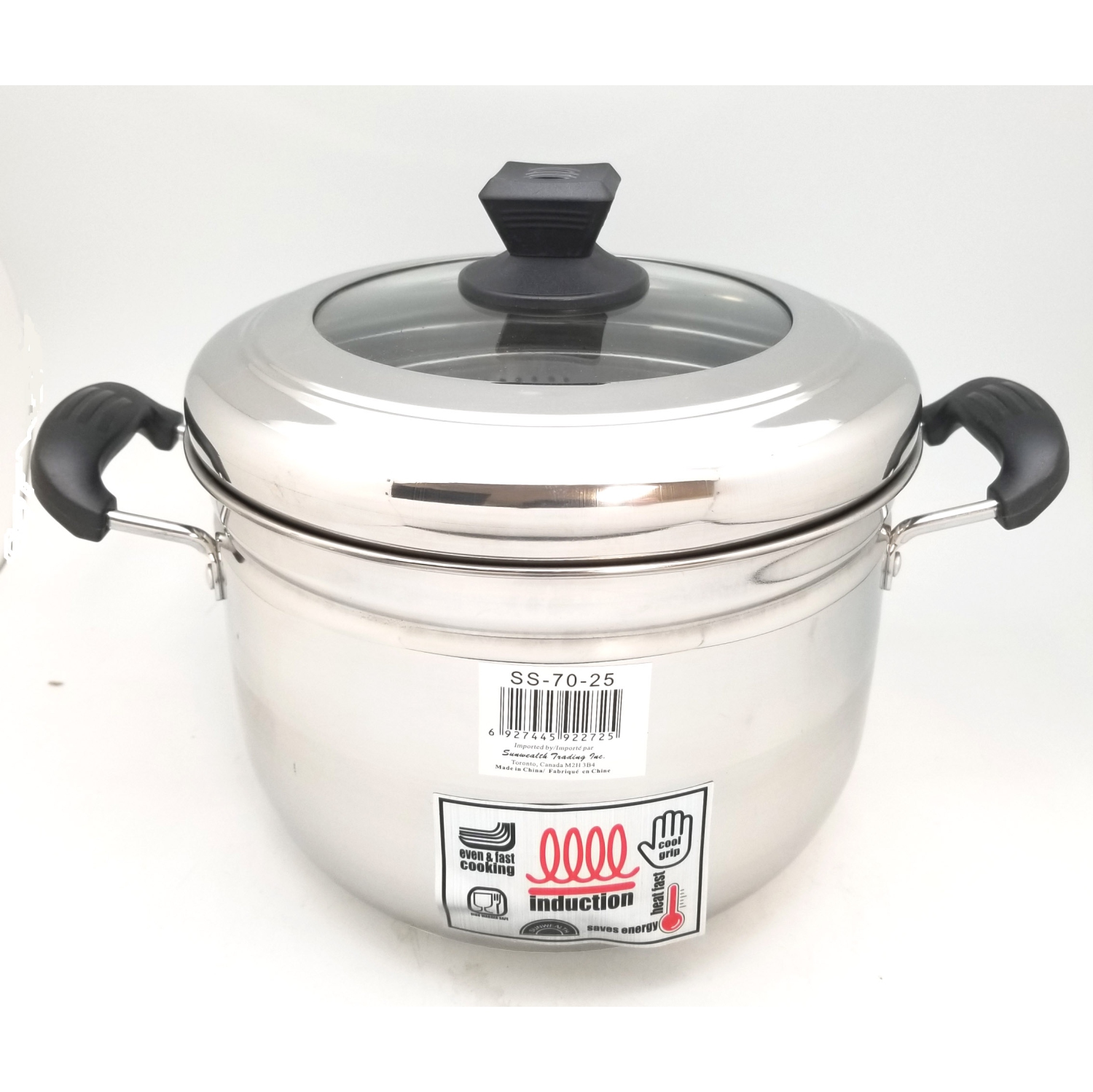 Sunwealth Multi-purpose Japanese style Stainless Steel Steamer - 5.9 Quarts