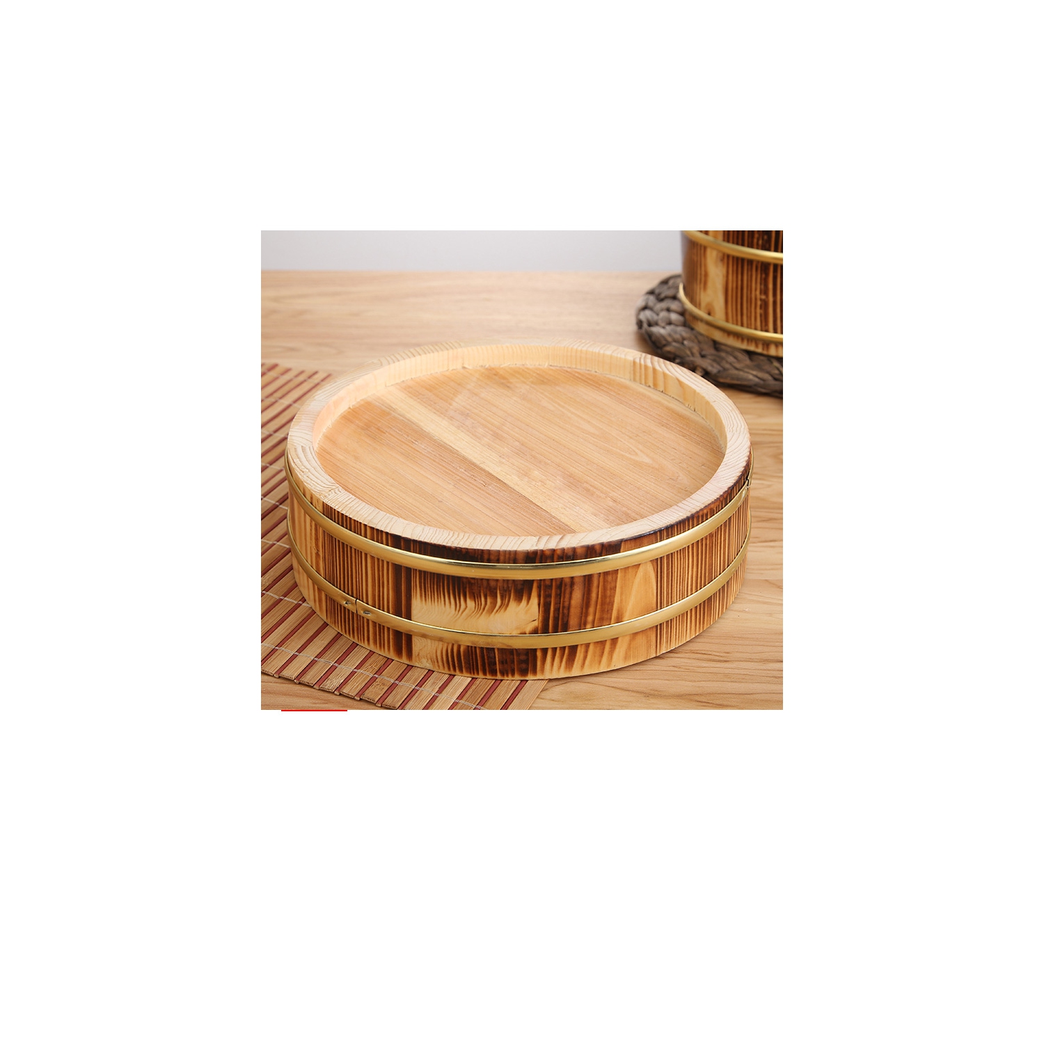 Sunwealth Japanese Wooden Sushi / Sashimi Serving Tray - 25CM