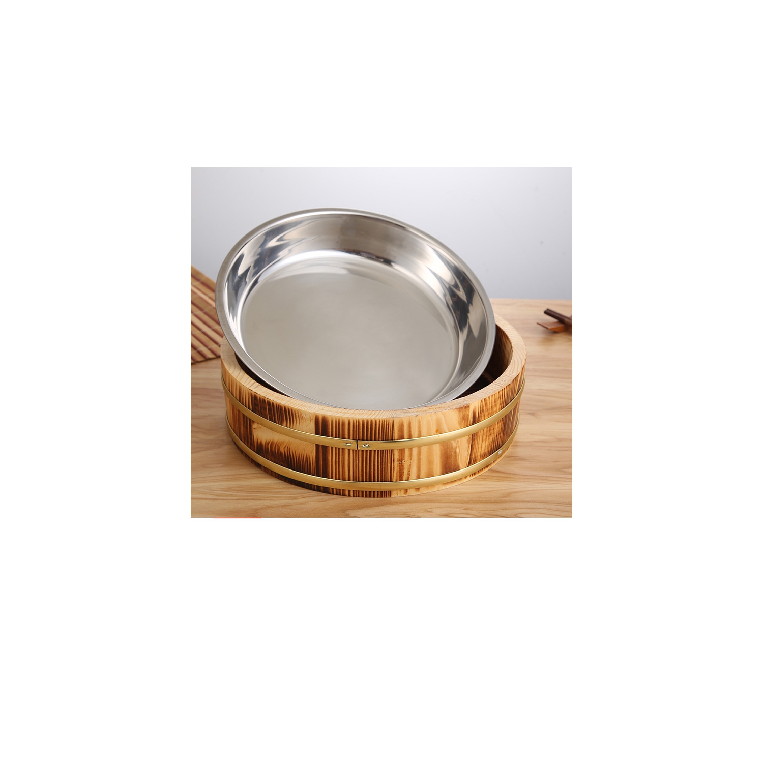 Sunwealth Japanese Wooden Sushi / Sashimi Serving Tray - 31cm