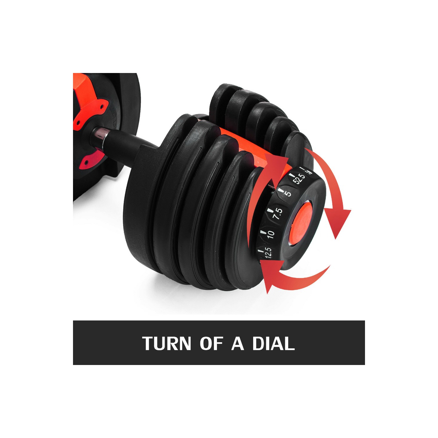 Sunwealth Fitness Adjustable Dumbbell One piece only - 40kg - FREE Shipping