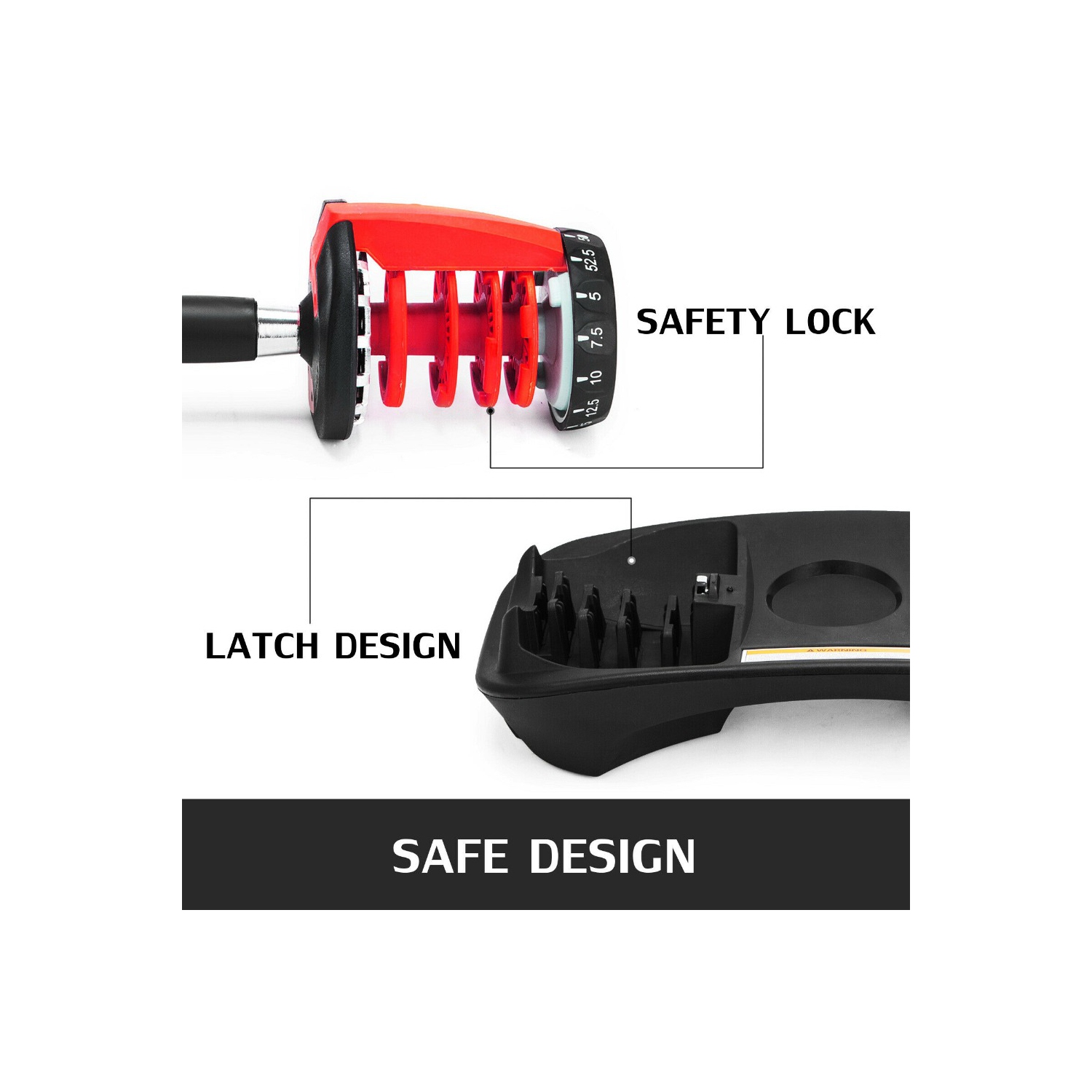 Sunwealth Fitness Adjustable Dumbbell One piece only - 40kg - FREE Shipping