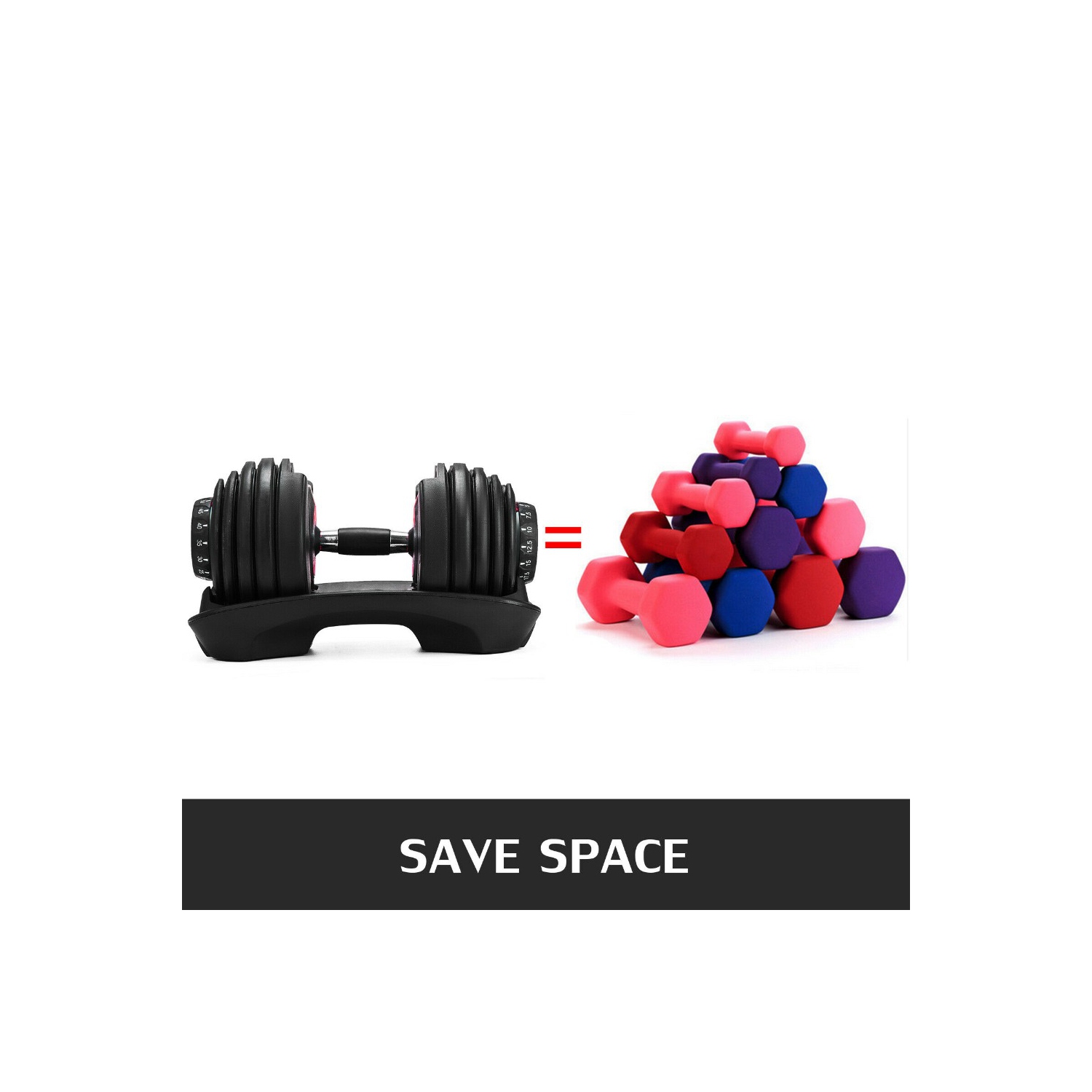 Sunwealth Fitnesx Haltères réglables – 24 kg – Poids libre réglable - livraison gratuite