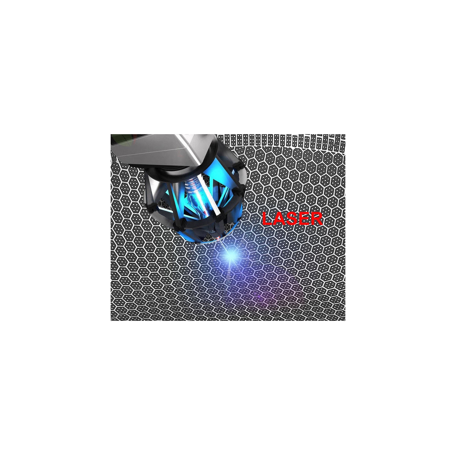 Sunwealth 26 cmpoêle à frire en nid d'abeille en acier inoxydable 304 antiadhésif avec couvercle en verre. Bonus: spatule en bois