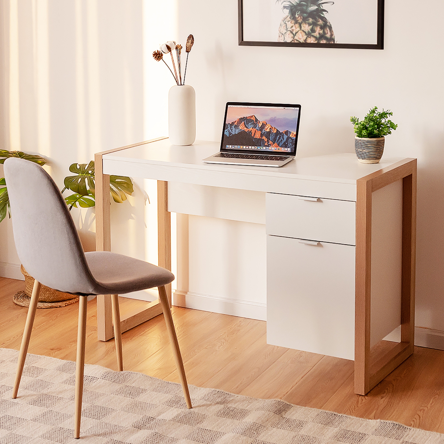 Costway Computer Desk Workstation Table With Drawers Home Office