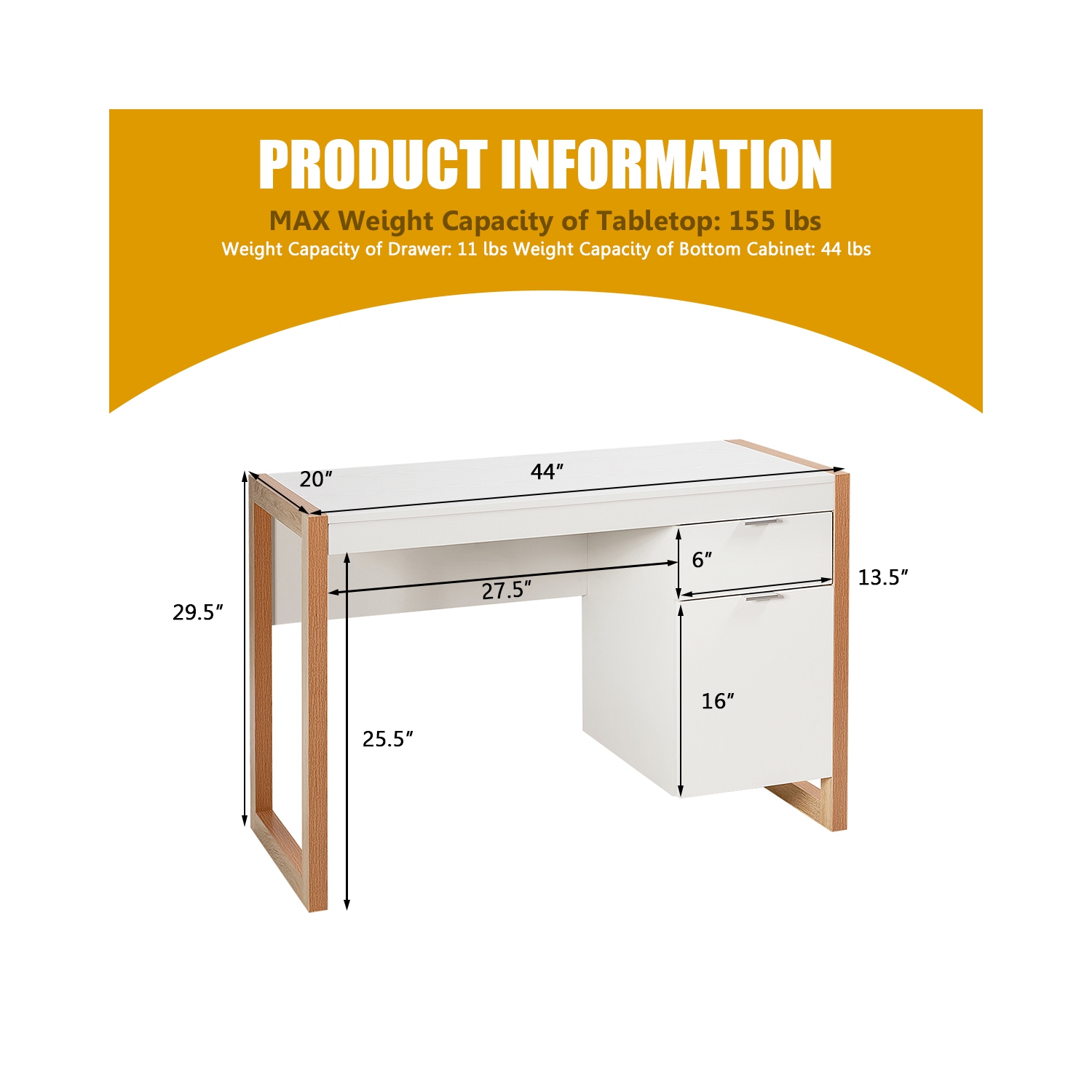 Costway Computer Desk Workstation Table With Drawers Home Office