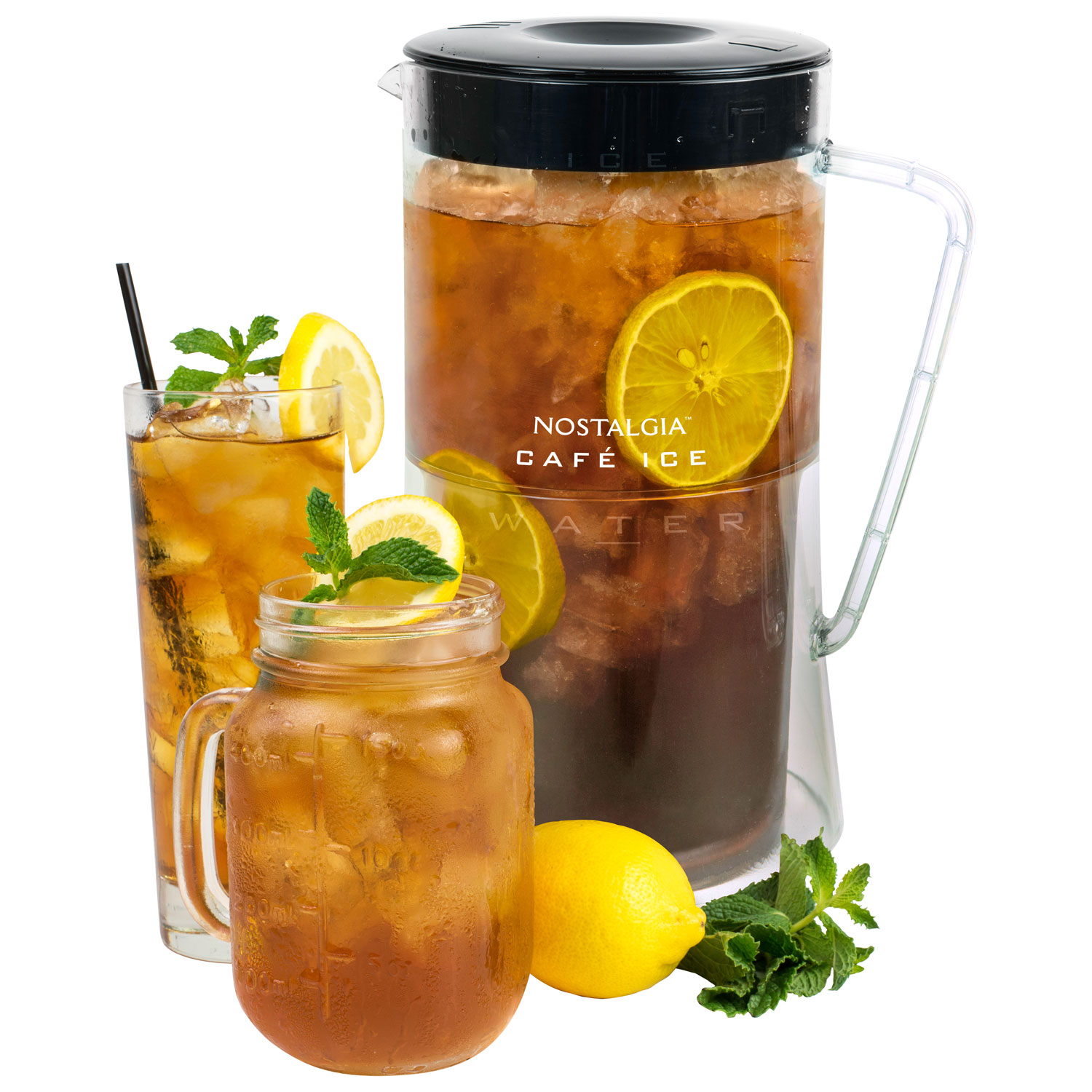 Nostalgia Café Iced Coffee & Tea Maker - 2.8L - Black