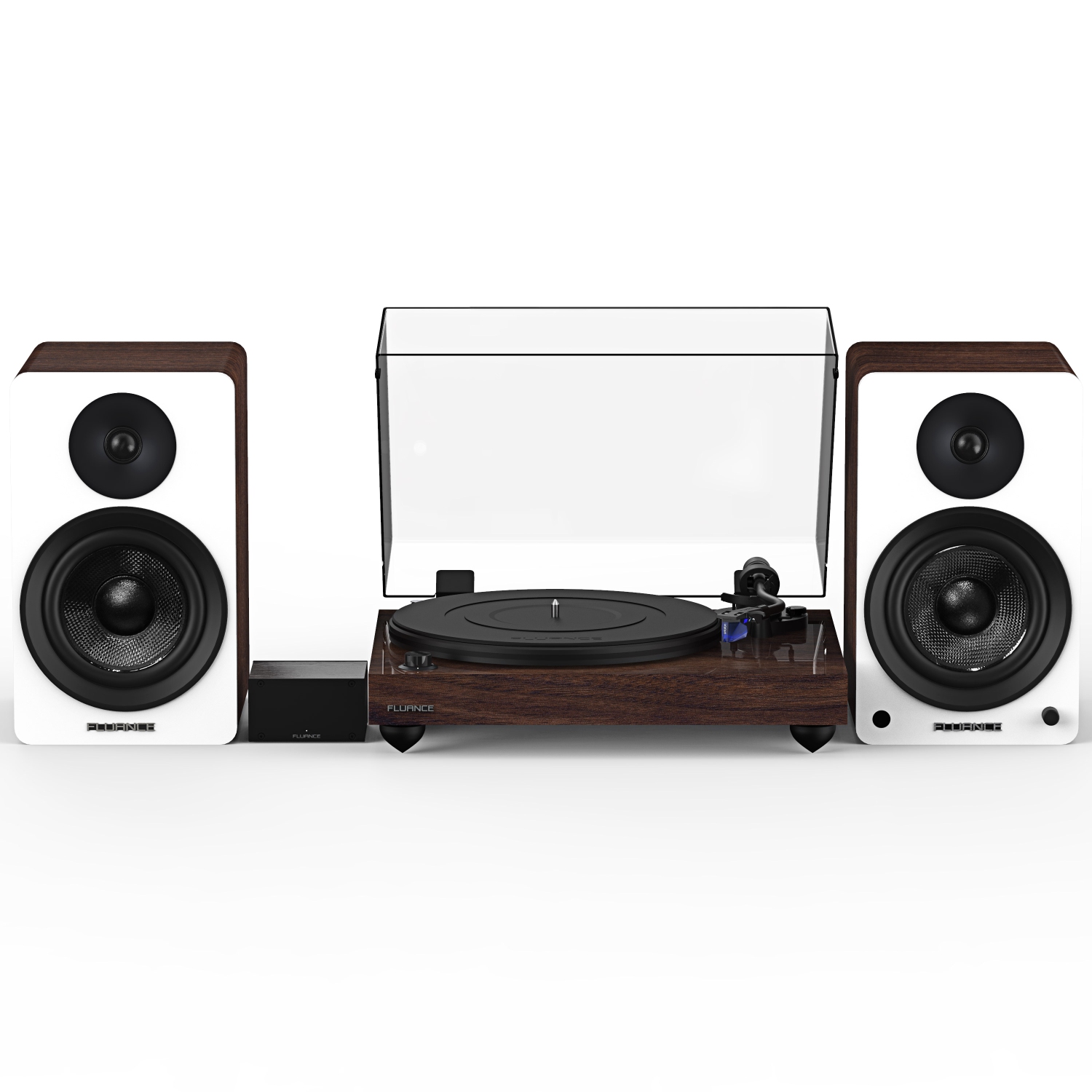 Fluance RT84 Reference High Fidelity Vinyl Turntable, PA10 Phono Preamp and Ai61 Powered 6.5" Stereo Bookshelf Speakers