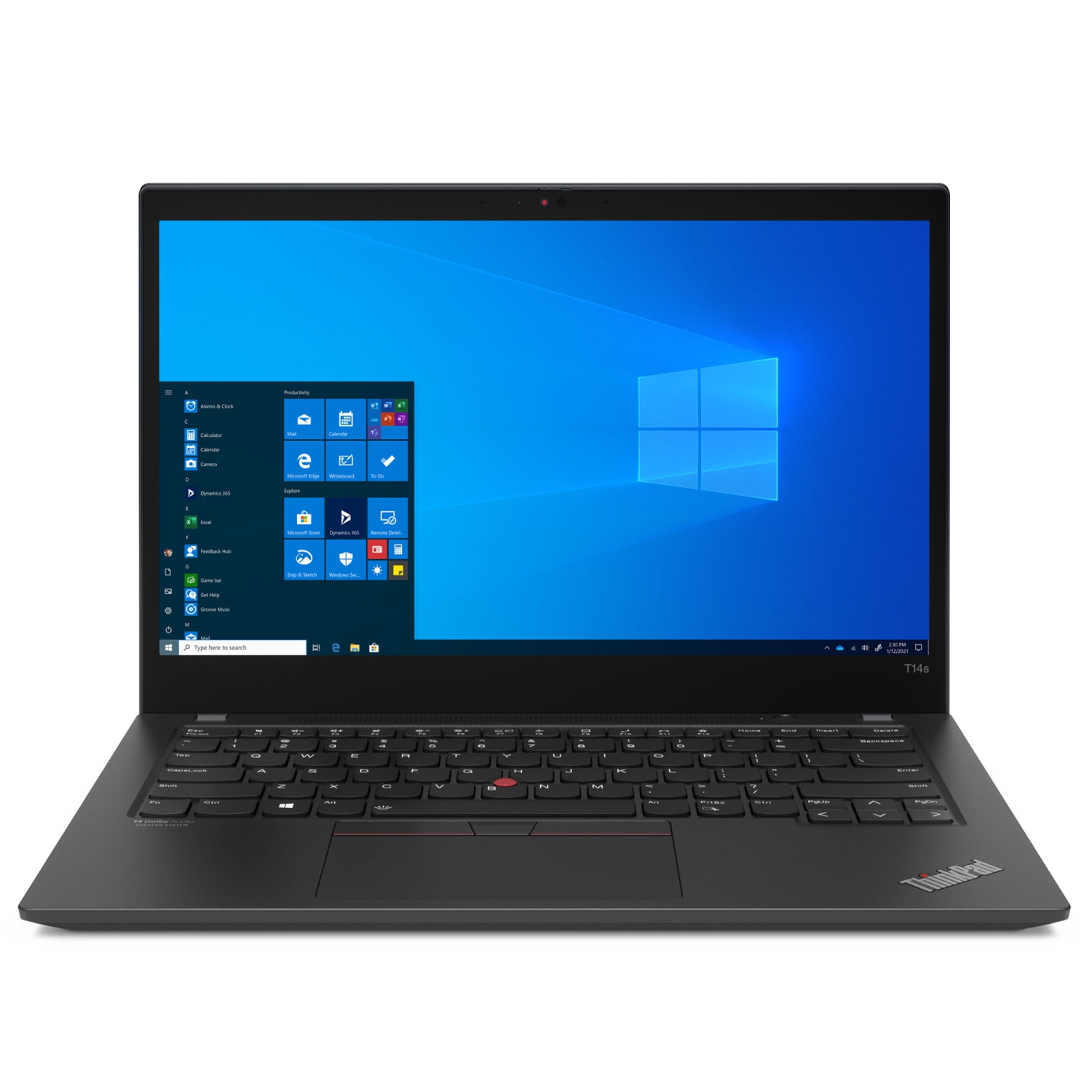 Lenovo ThinkPad T14s Gen 2 Intel Laptop, 14.0" FHD IPS 300 nits, i5-1135G7, Iris Xe Graphics, 16GB, 512GB, Win 10 Pro