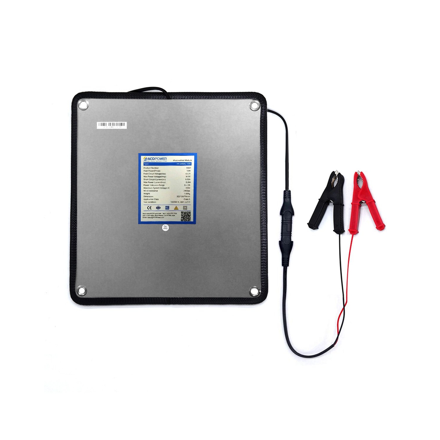 Chargeur solaire d’entretien de 24 V et 10 W 0,28 a d’ACOPOWER, chargeur de batterie pour moteur roulant