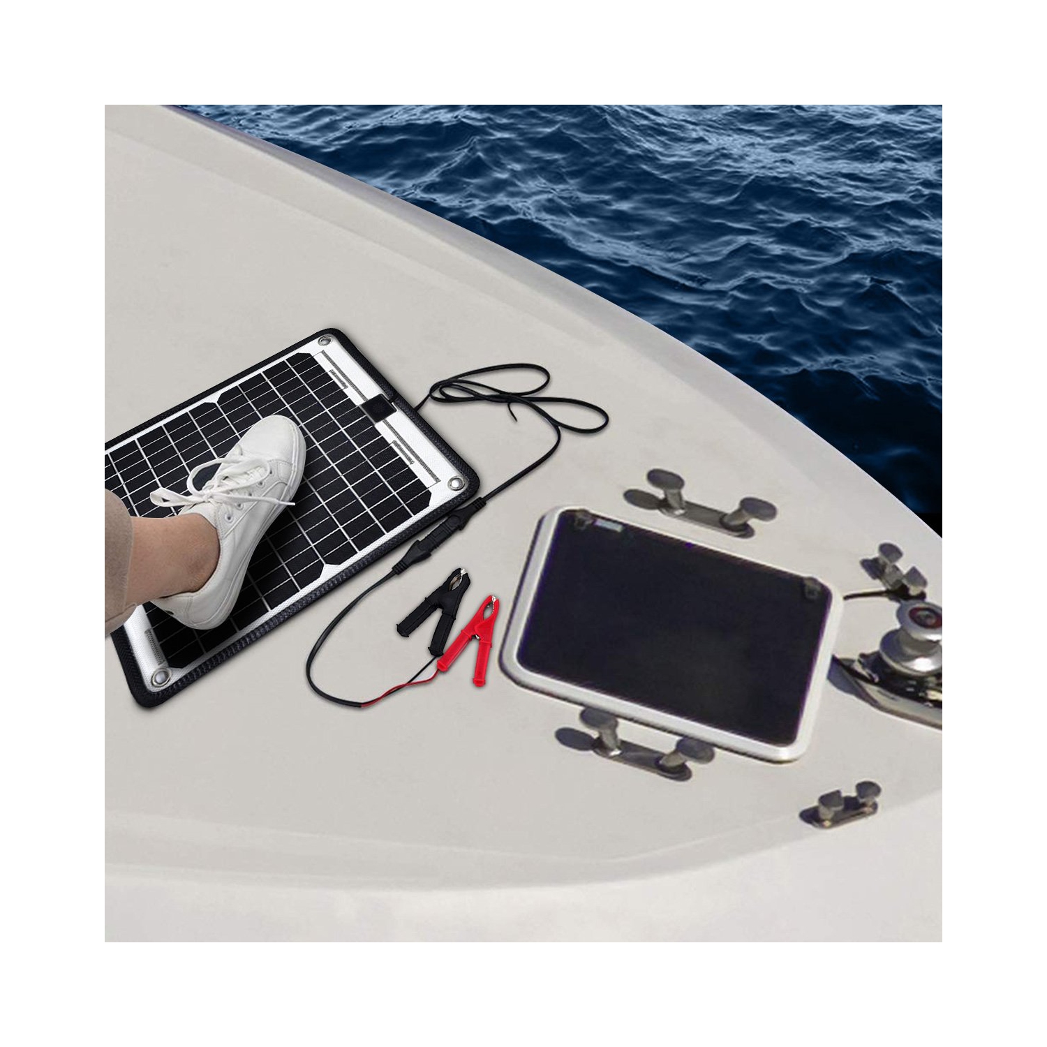 Chargeur solaire d’entretien de 24 V et 10 W 0,28 a d’ACOPOWER, chargeur de batterie pour moteur roulant