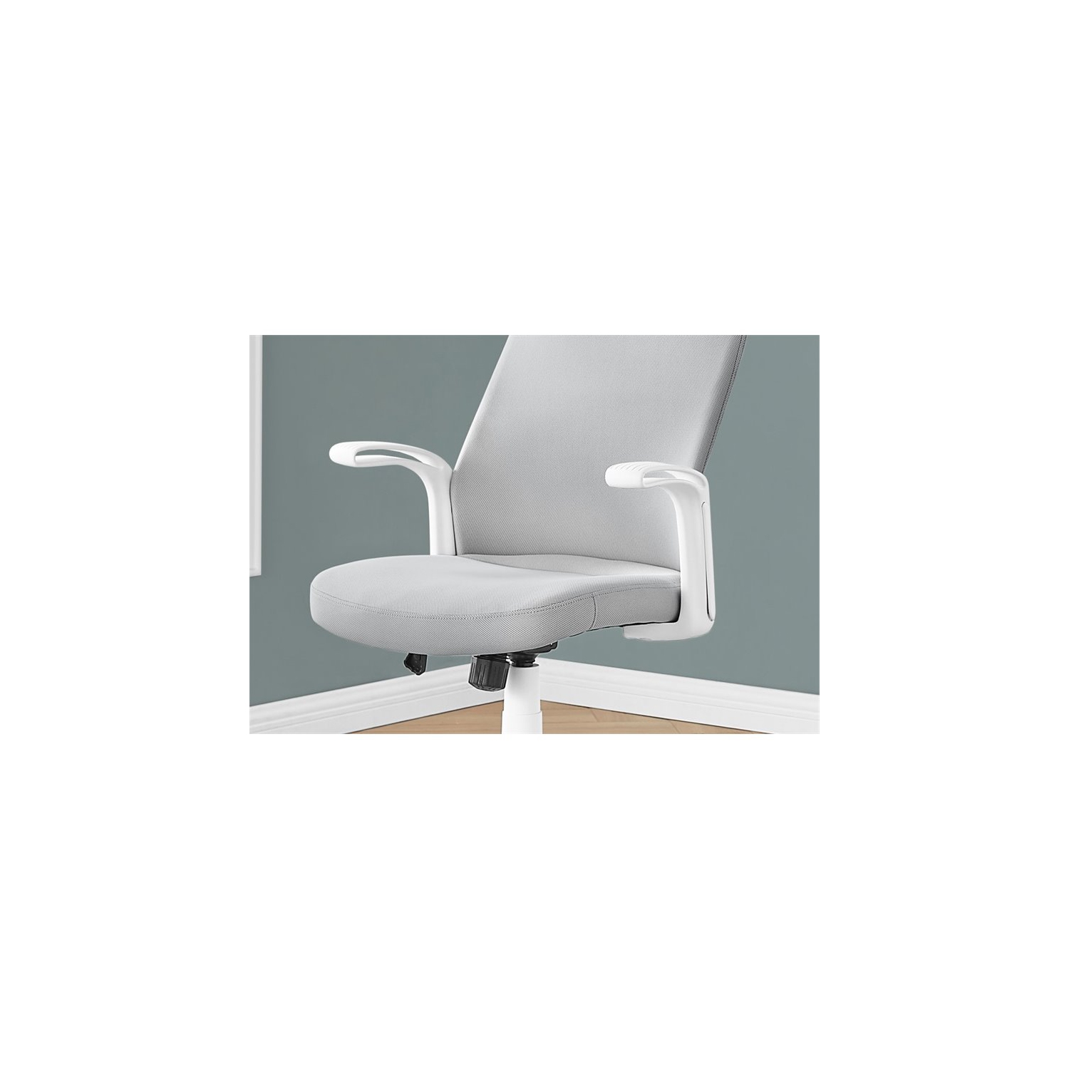 Office Chair Swivel Ergonomic Armrests Computer Desk Work Metal White