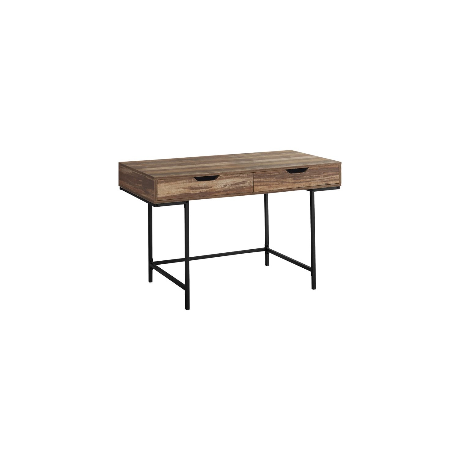 Computer Desk Home Office Laptop Storage Drawers 48"L Work Metal Brown