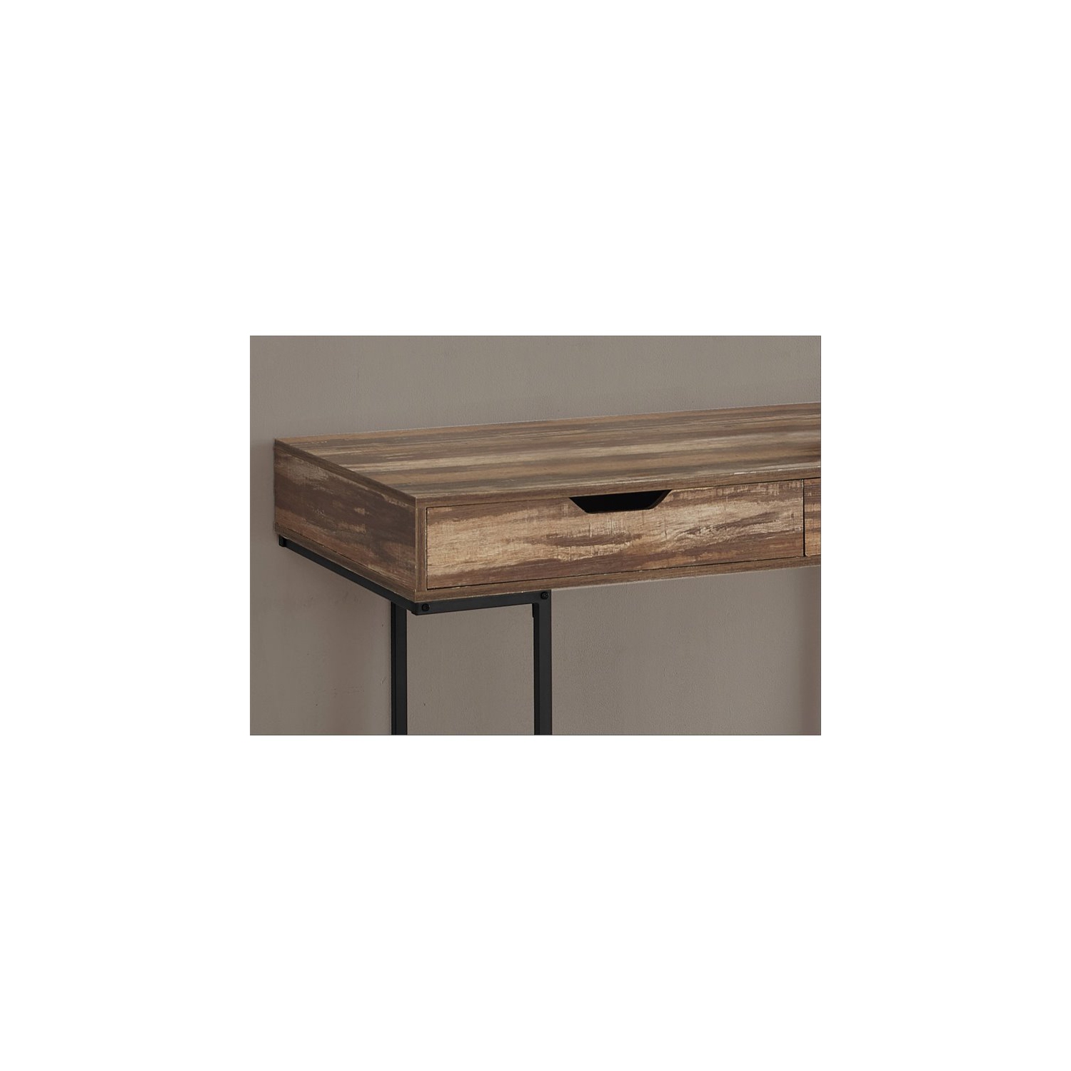 Computer Desk Home Office Laptop Storage Drawers 48"L Work Metal Brown