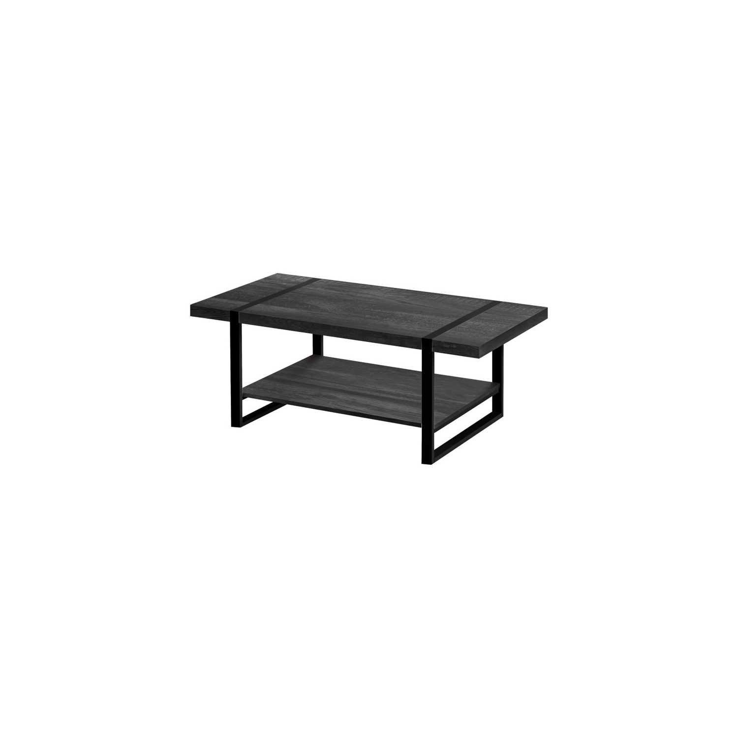 Coffee Table Accent Cocktail Rectangular Living Room 48"L Metal Black